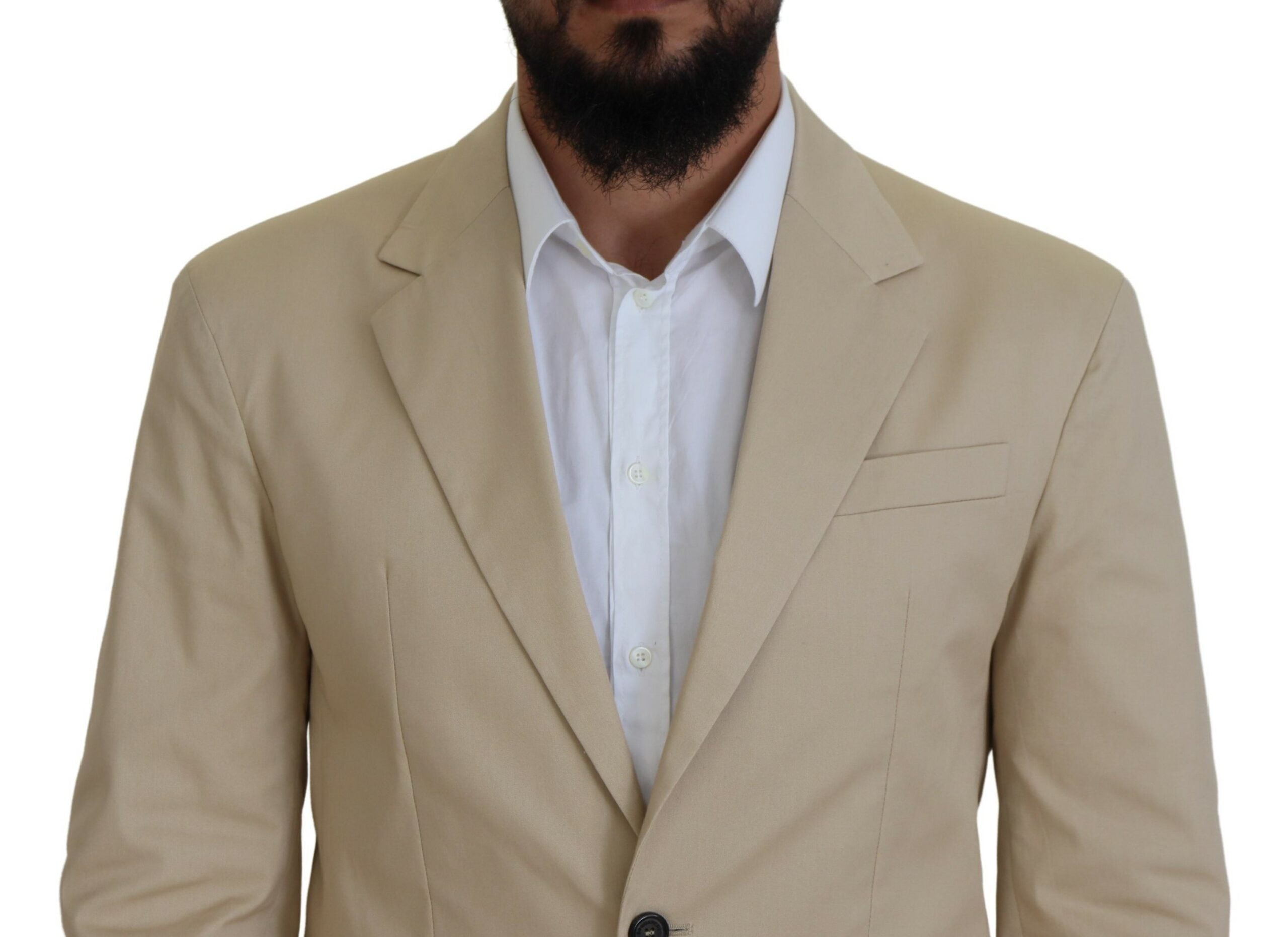 Beige katoenen enkelrijspak, 2-delig CIPRO-pak
