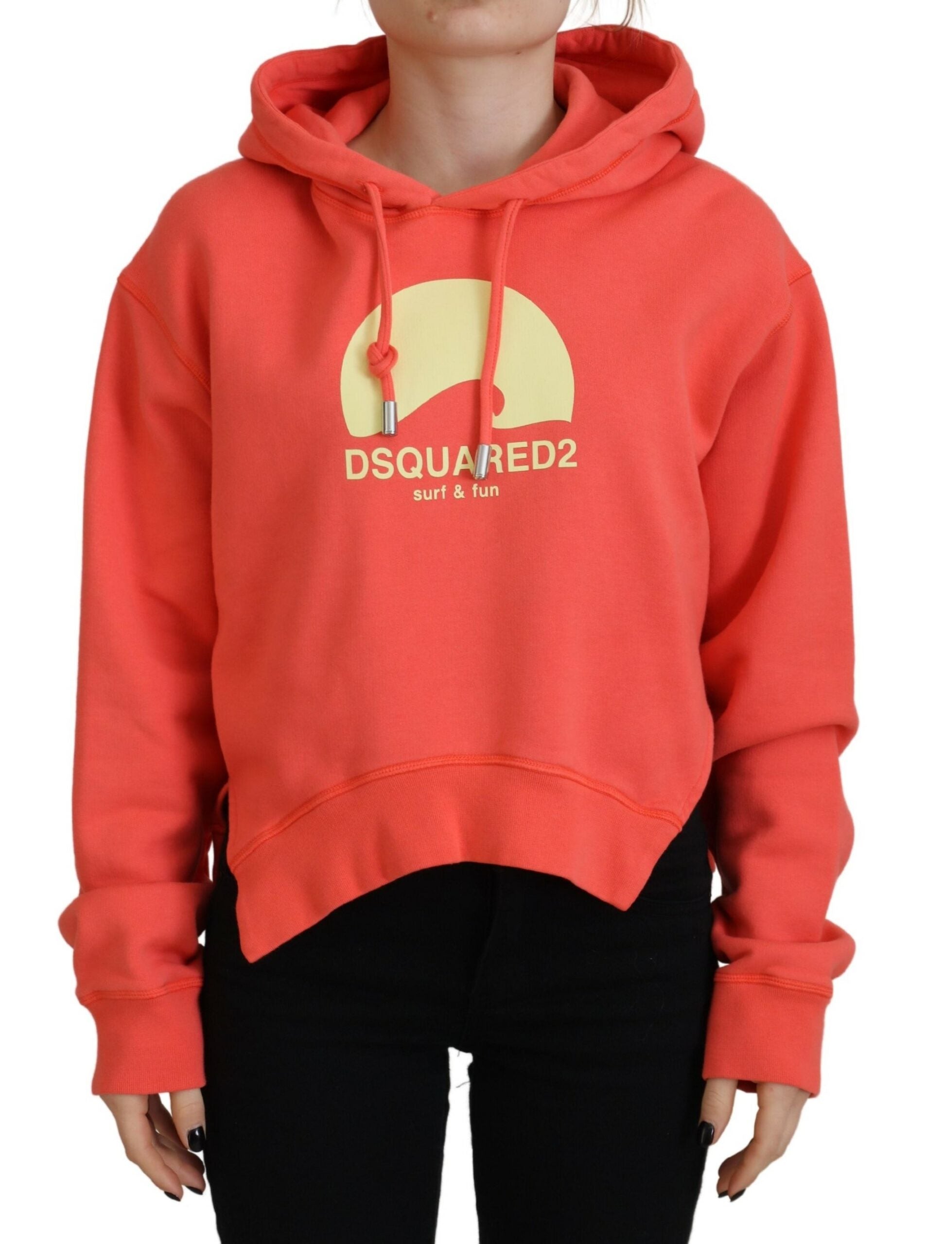 Roze logoprint katoenen hoodie sweatshirt trui