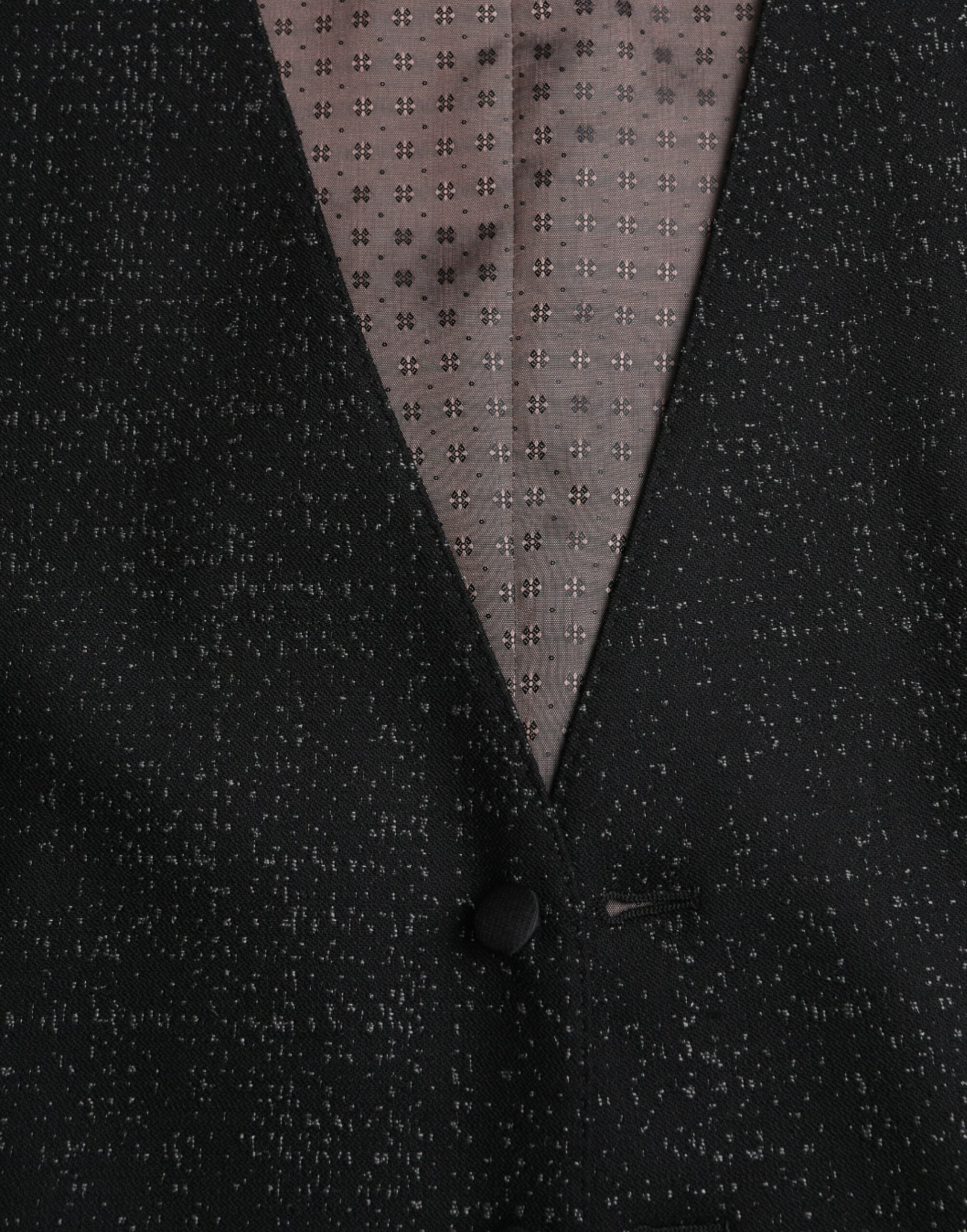 Zwartbruine zijden vestjurk, formeel vest