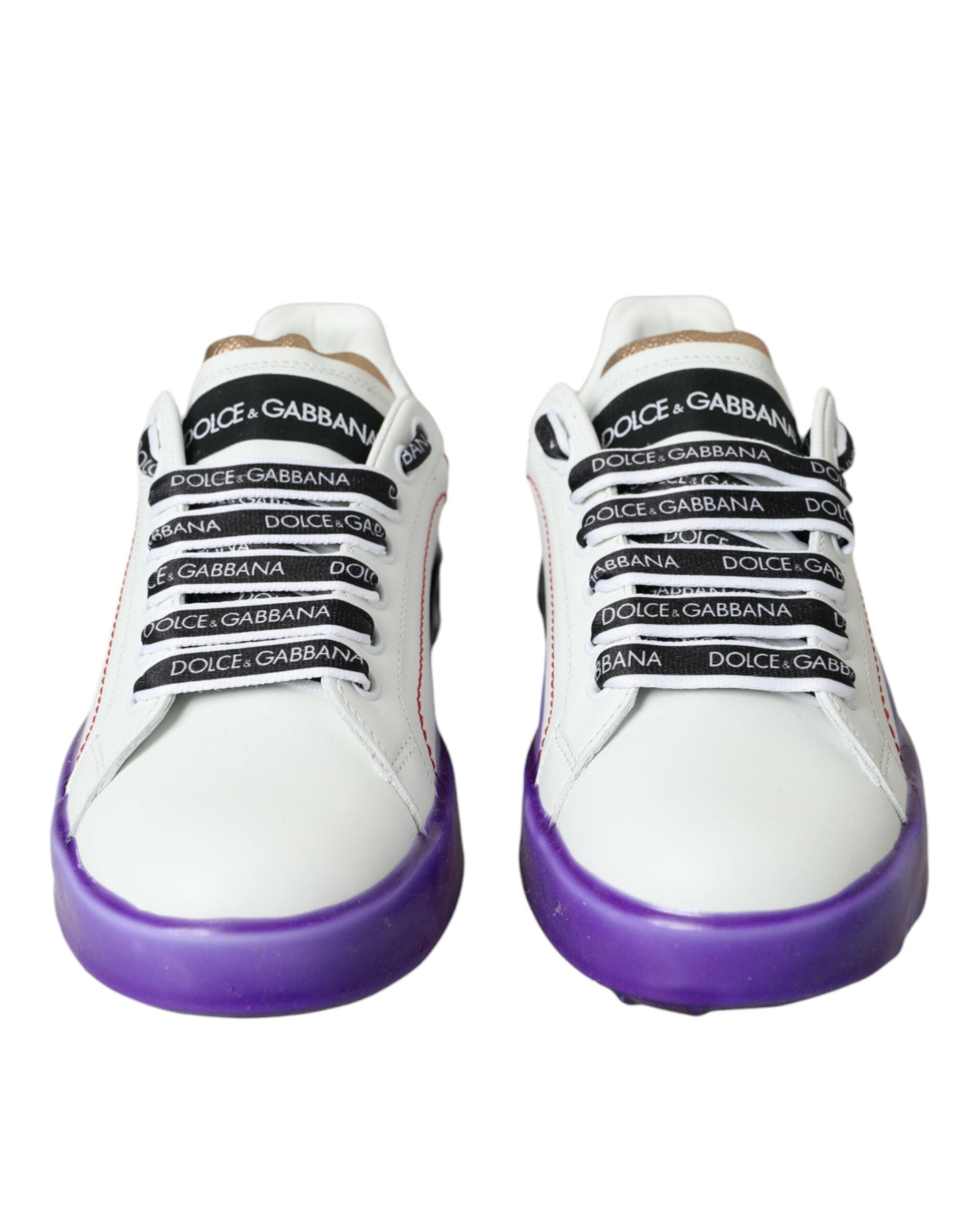 Witte leren Portofino lage sneakers