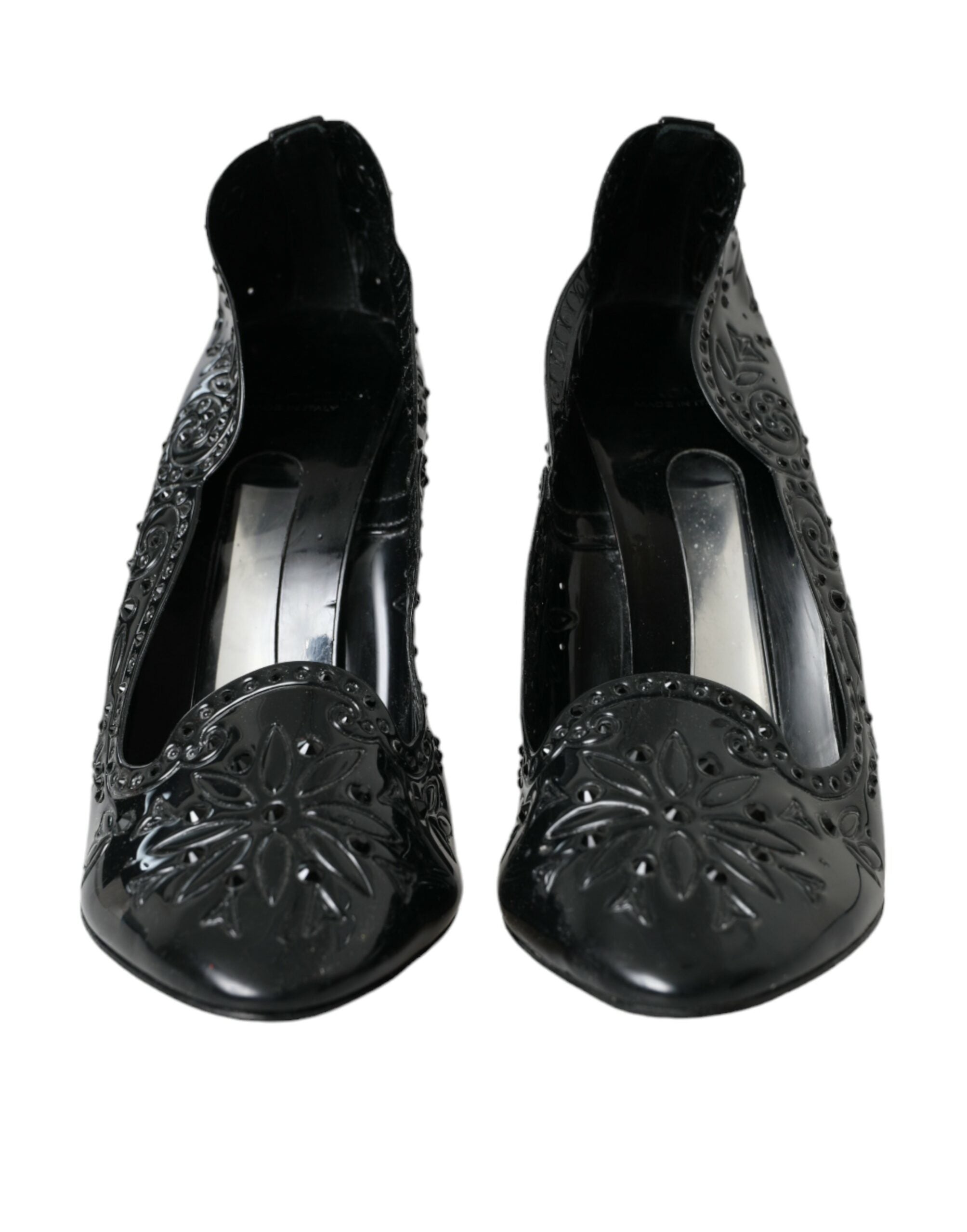 Zwarte kristallen CINDERELLA hakken pumps schoenen