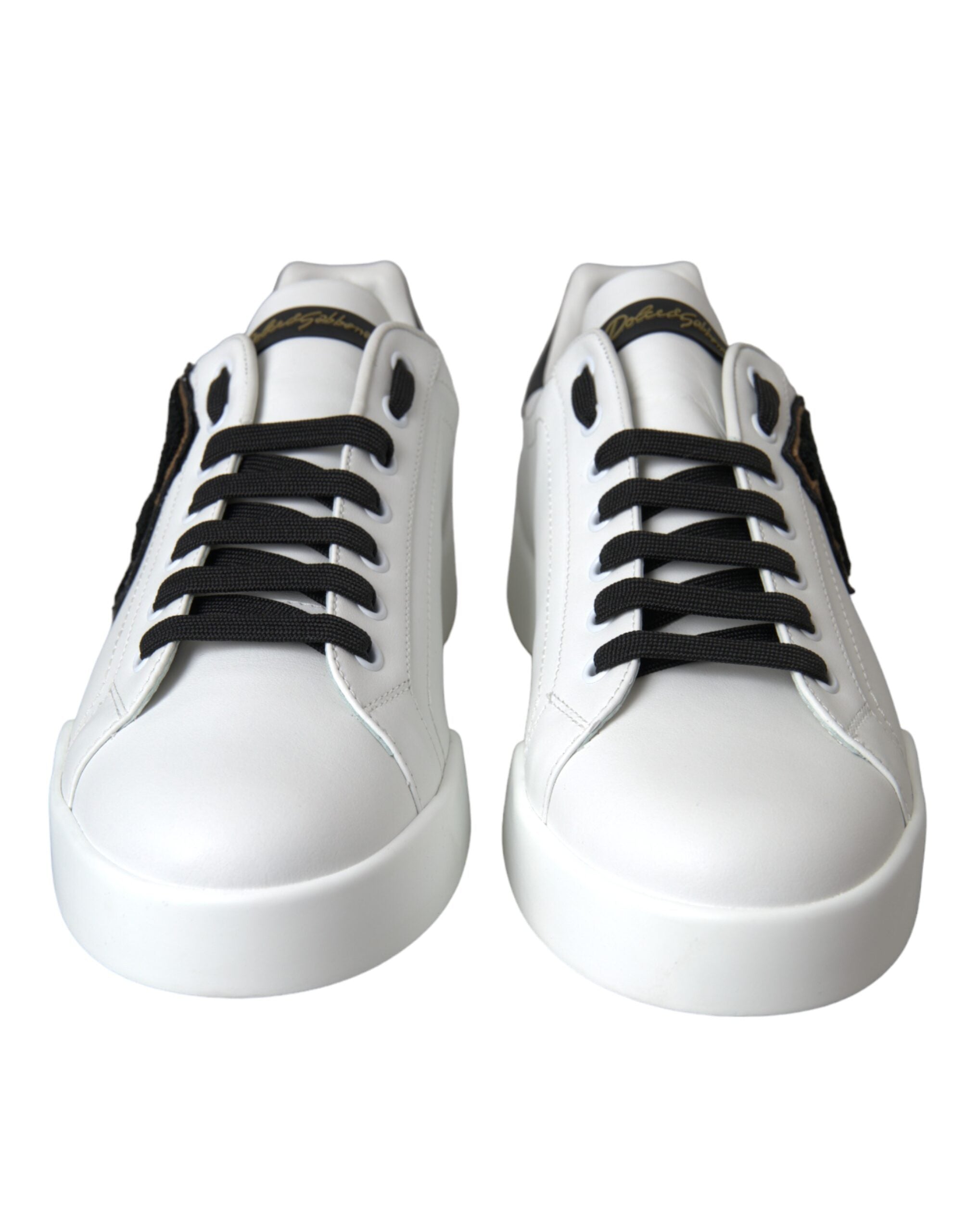 Witte leren DG Logo Casual Low Top Sneakers