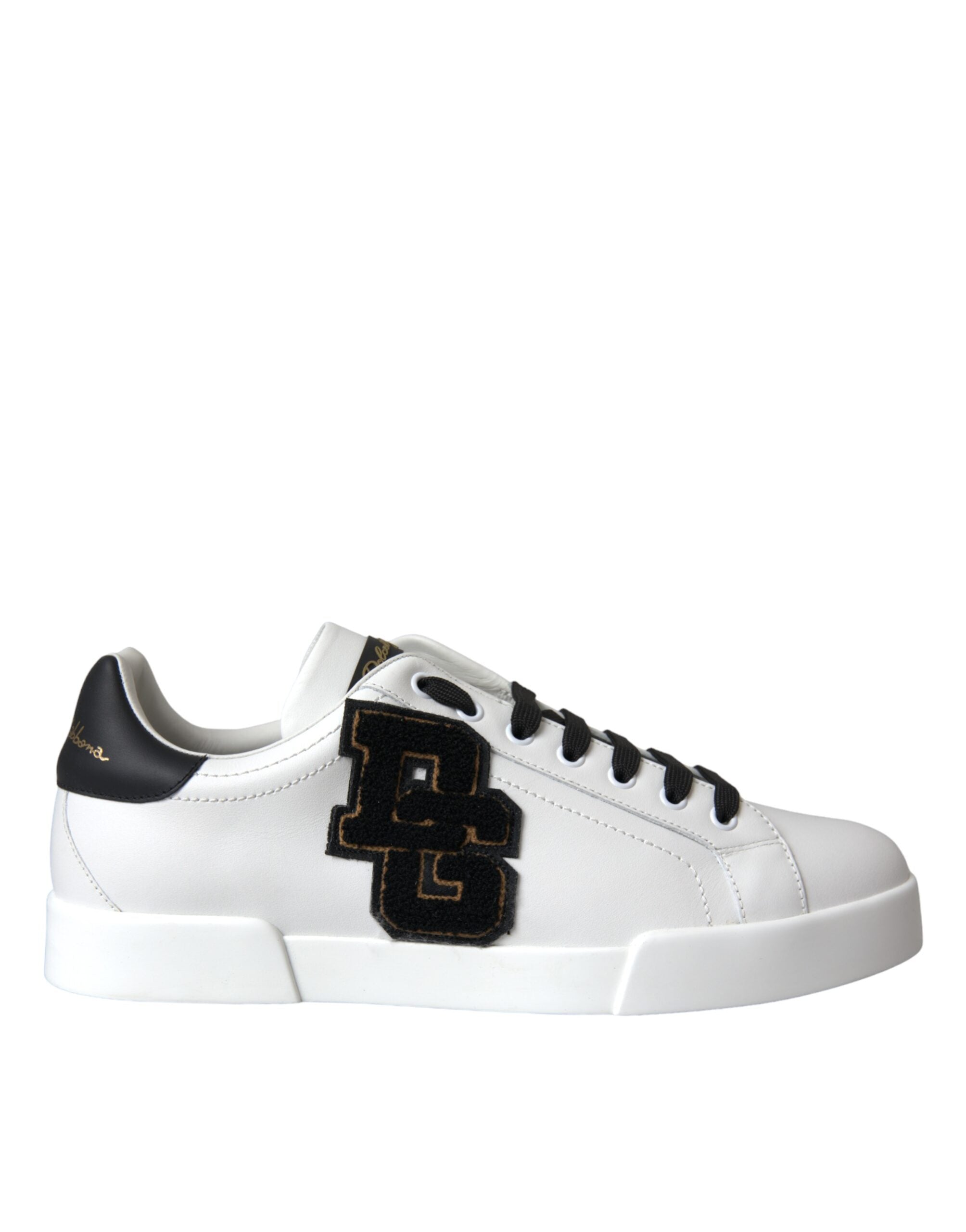 Witte leren DG Logo Casual Low Top Sneakers