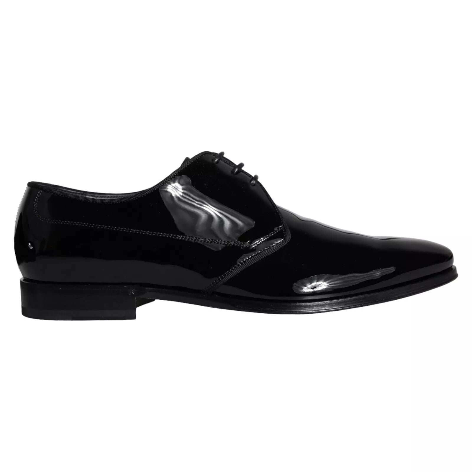 Zwarte kalfsleren derby herenschoenen