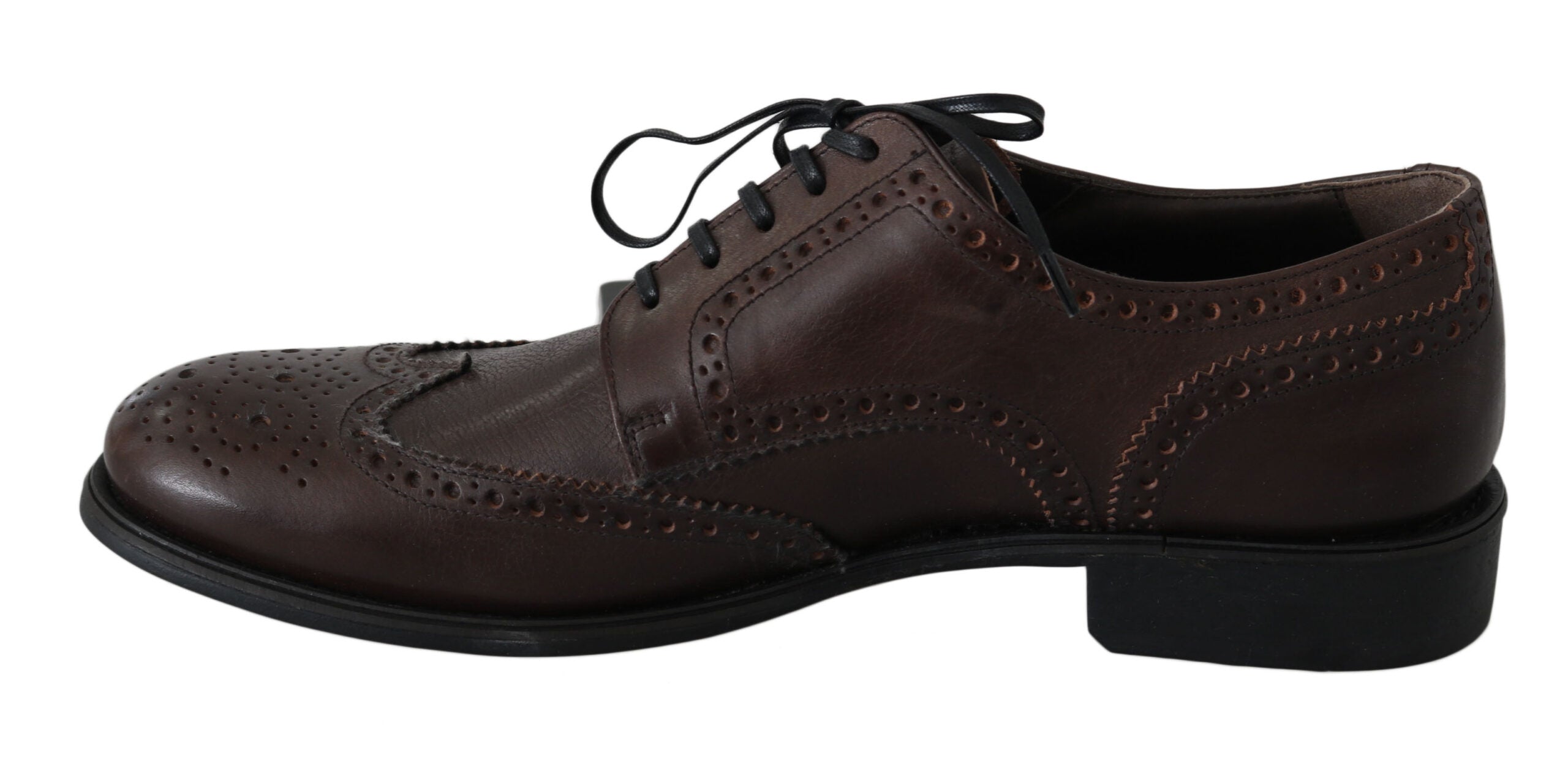 Bruine leren brogue derby-schoenen