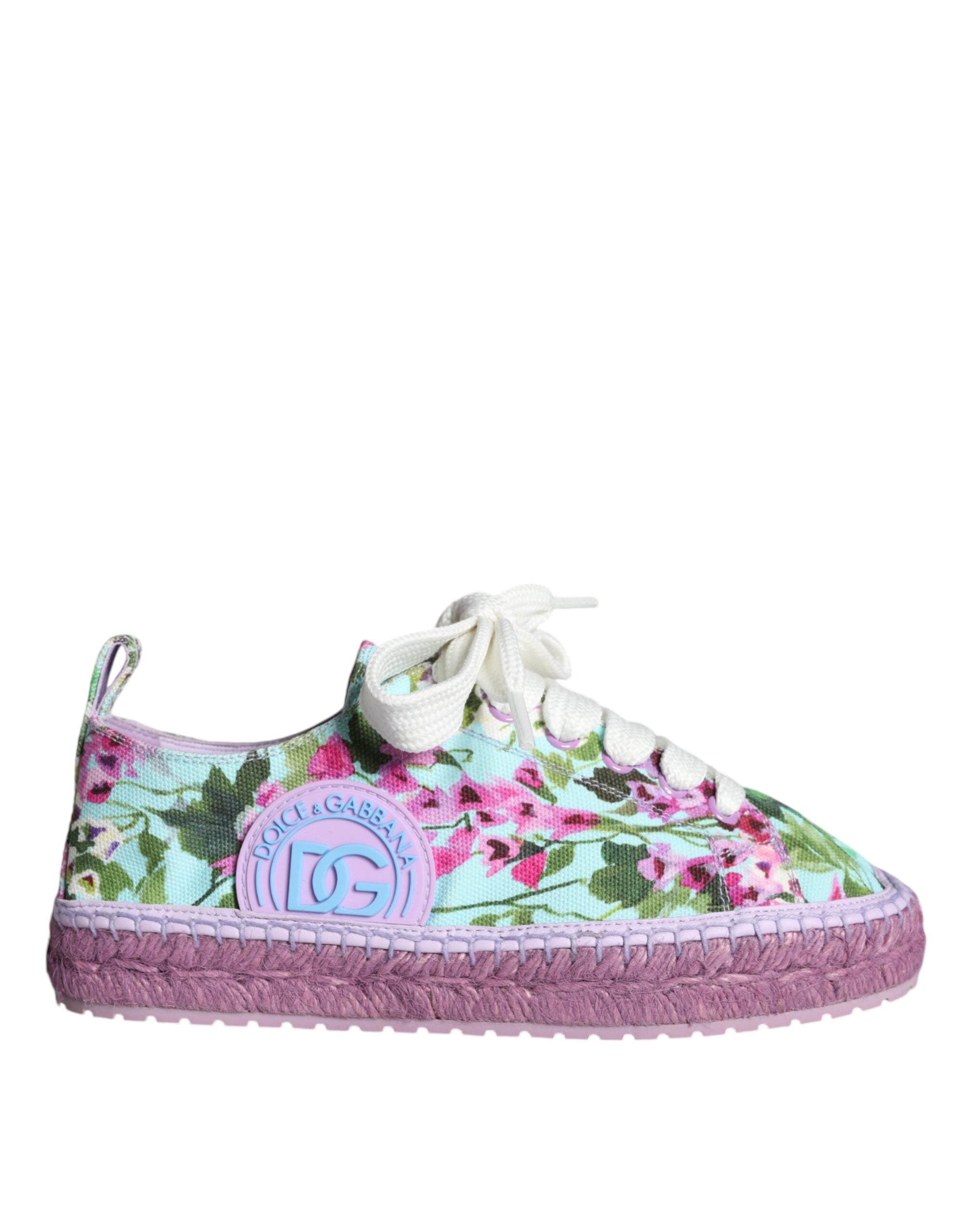 Veelkleurige canvas bloemen espadrilles sneakers