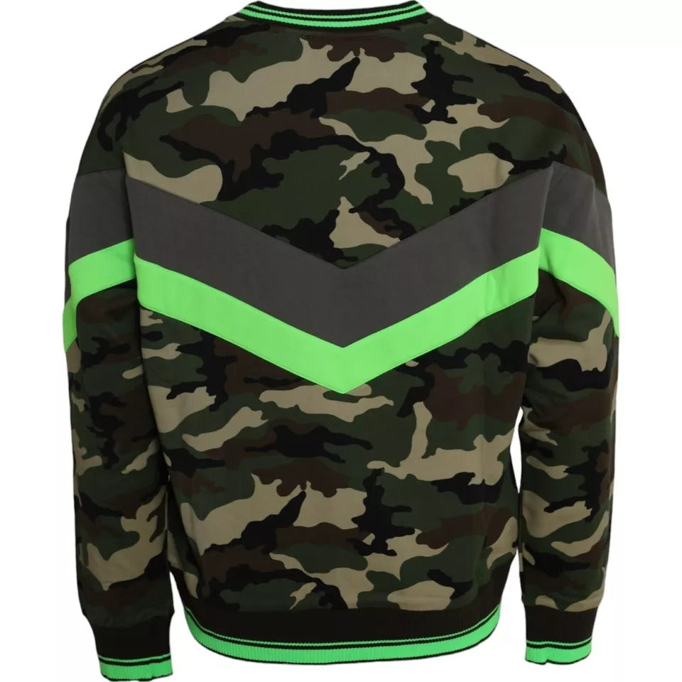 Veelkleurige camouflage sweatshirttrui
