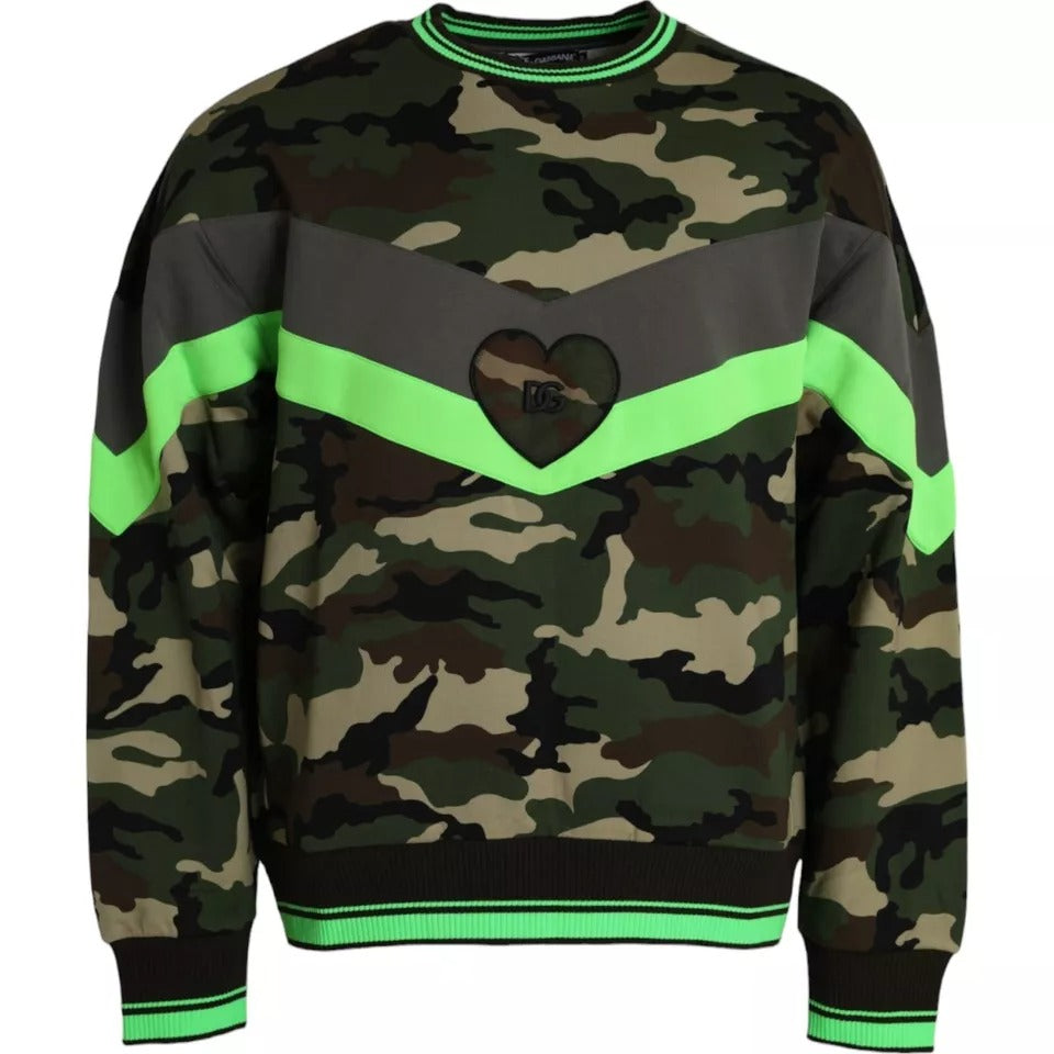 Veelkleurige camouflage sweatshirttrui