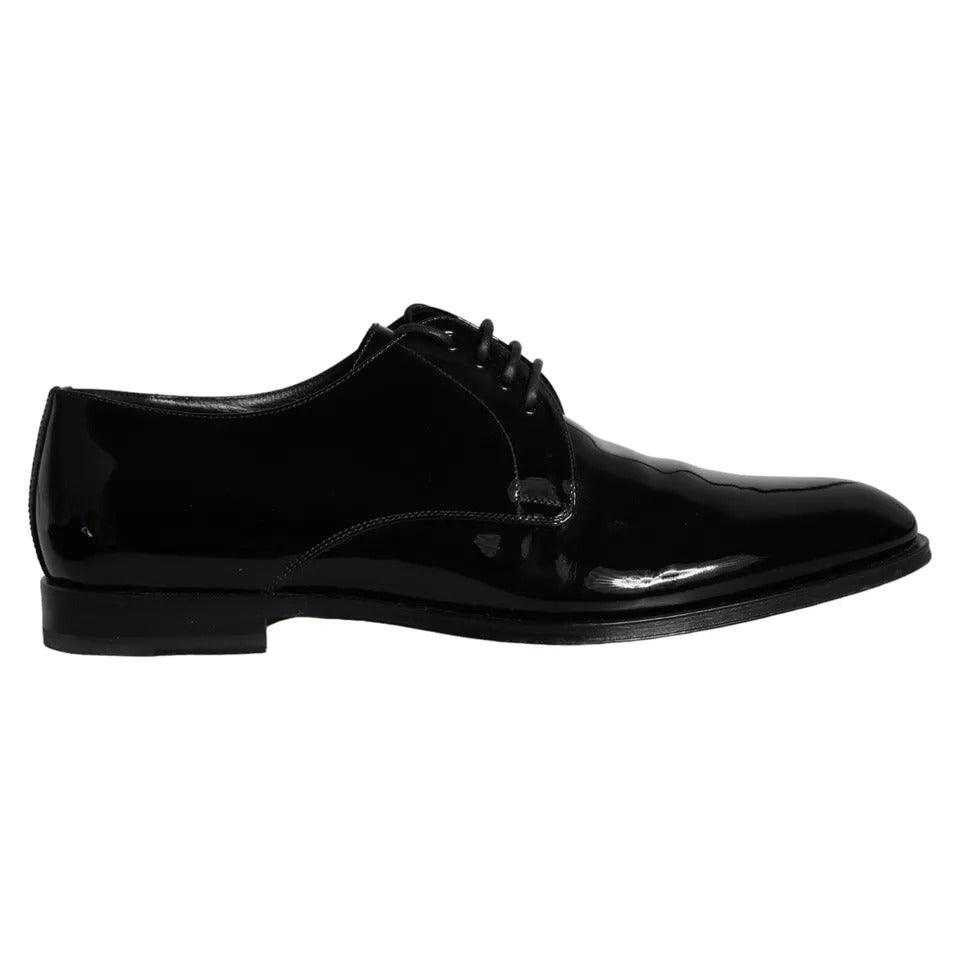 Zwarte kalfsleren derby herenschoenen