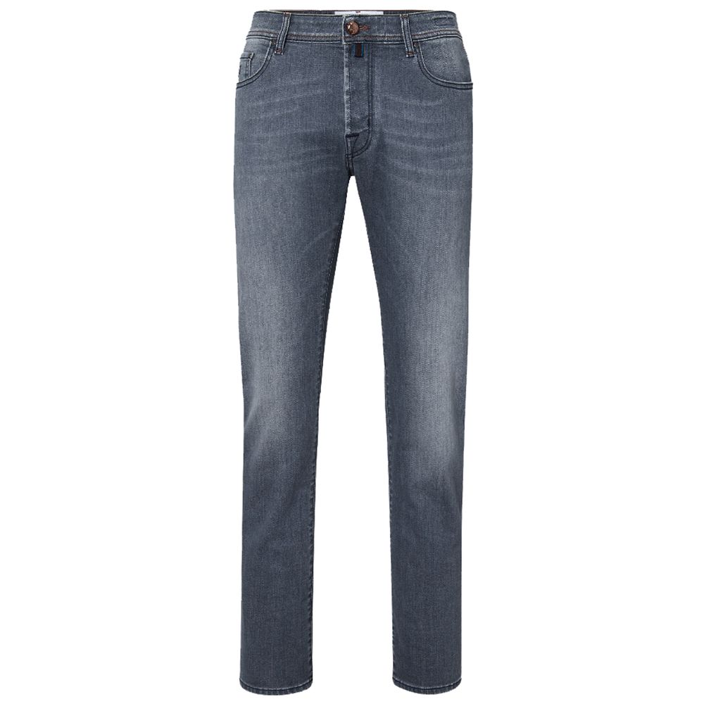 Grijze katoenen herenjeans