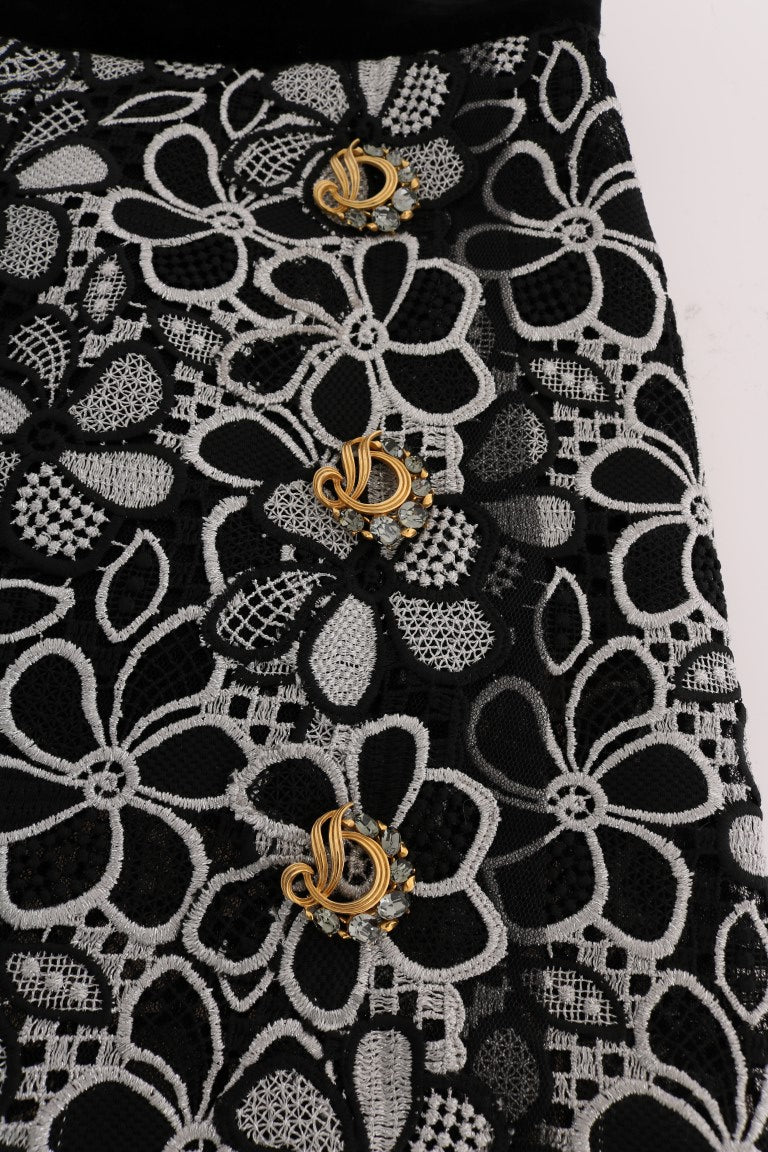Bloemen macramé kant kristal knoop rok