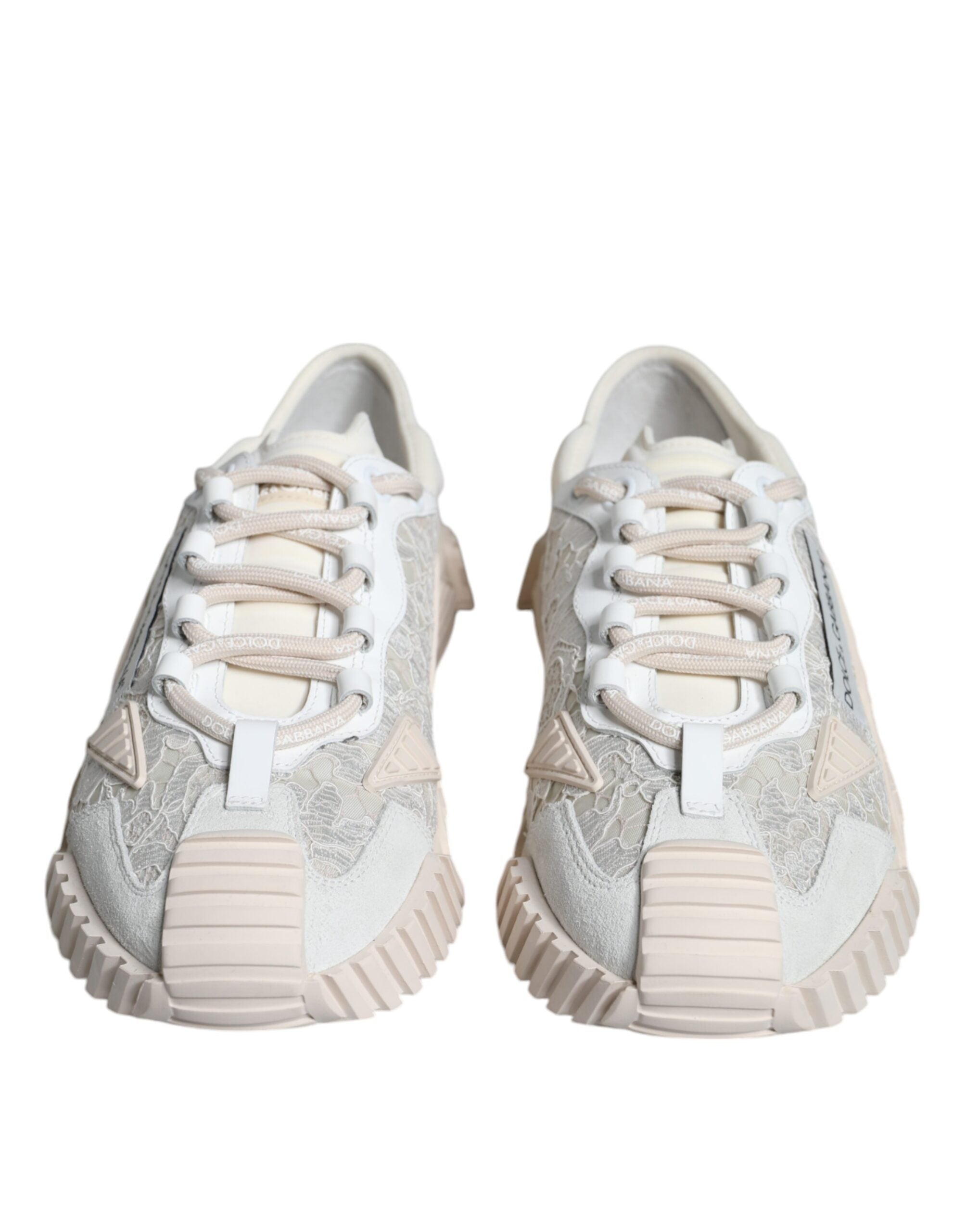 Witte NS1 lage sportschoenen met veters