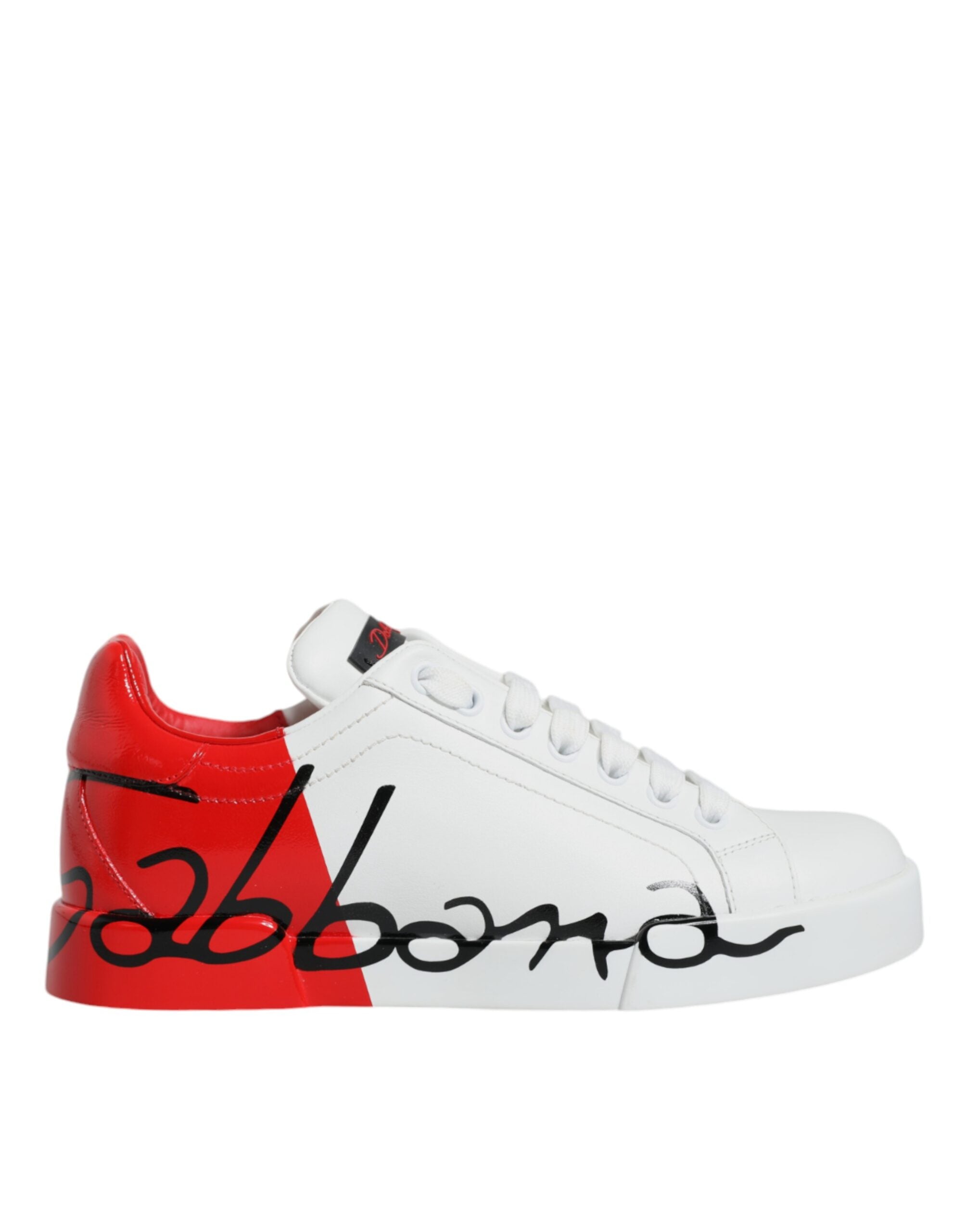 Witte rode Portofino lage sneakers