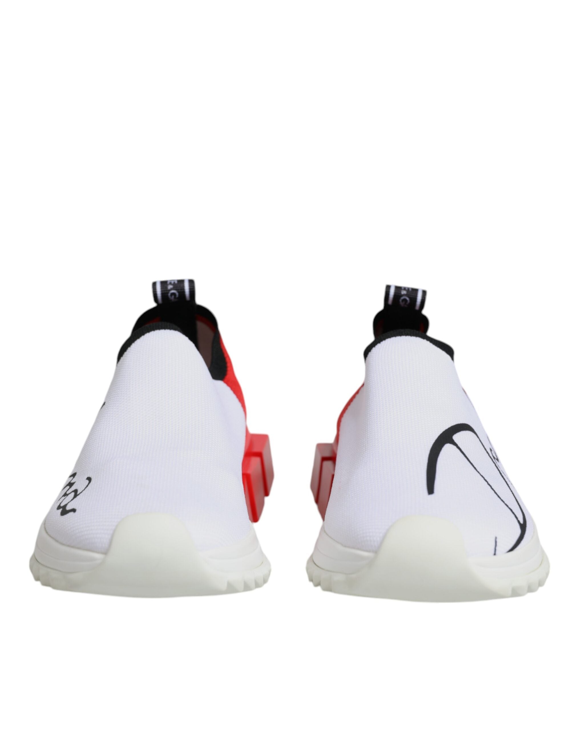 Witte rode lage Sorrento heren sneakers