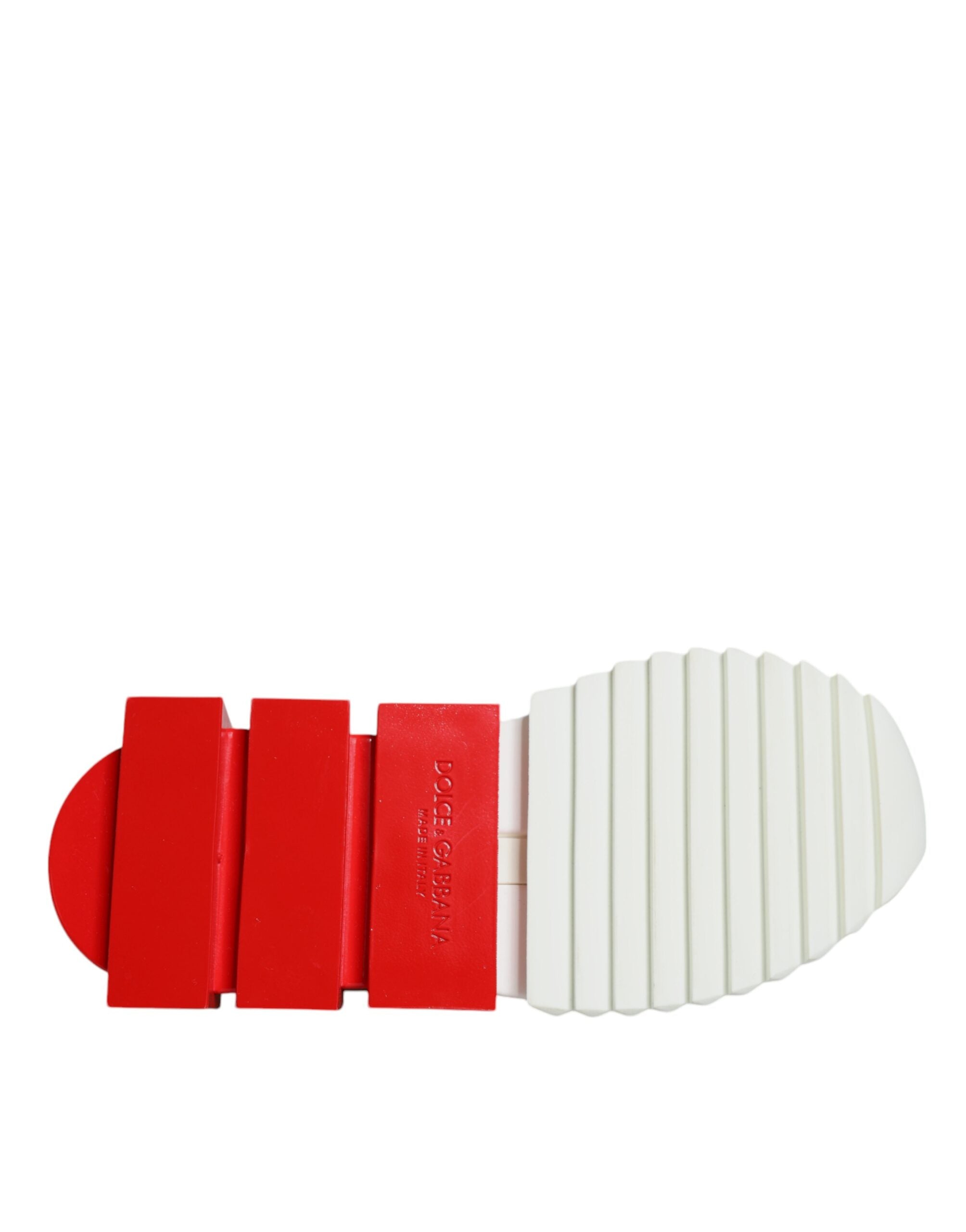 Witte rode lage Sorrento heren sneakers