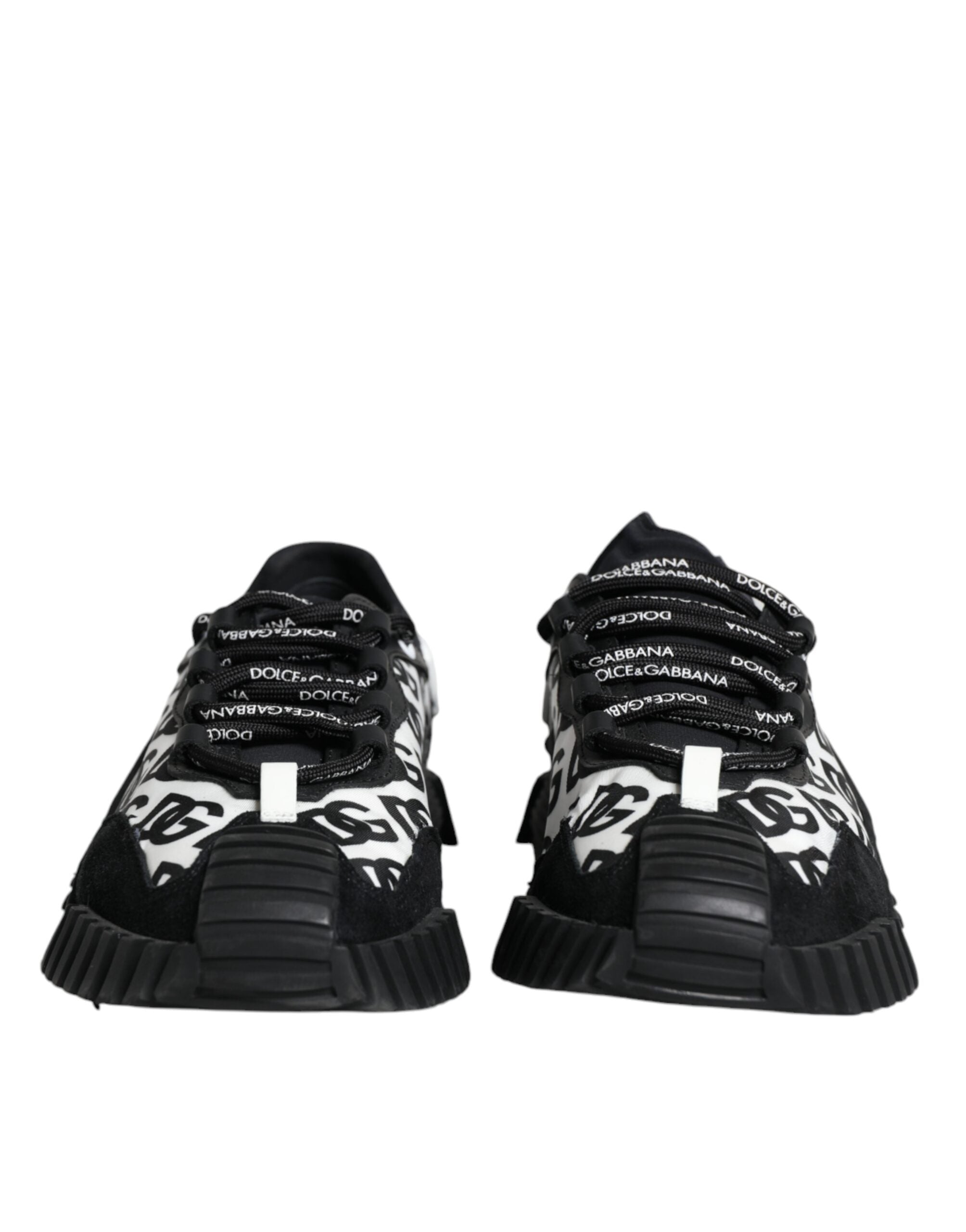 Zwarte NS1 veterschoenen met logo en lage bovenkant