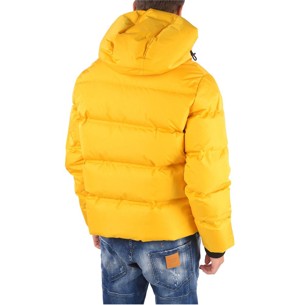 Geel nylon donsjack voor heren