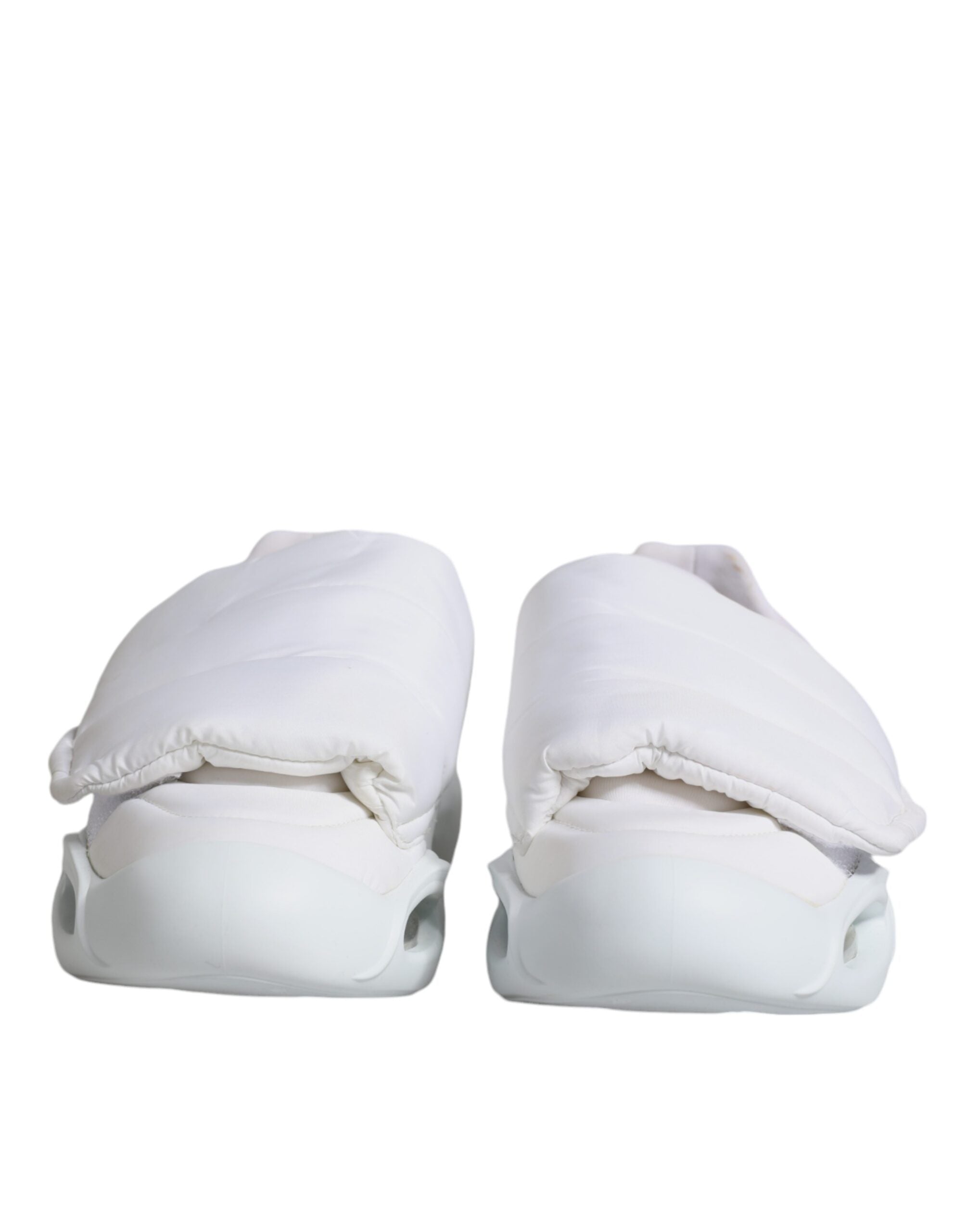 Witte, gevoerde stoffen lage sneakers