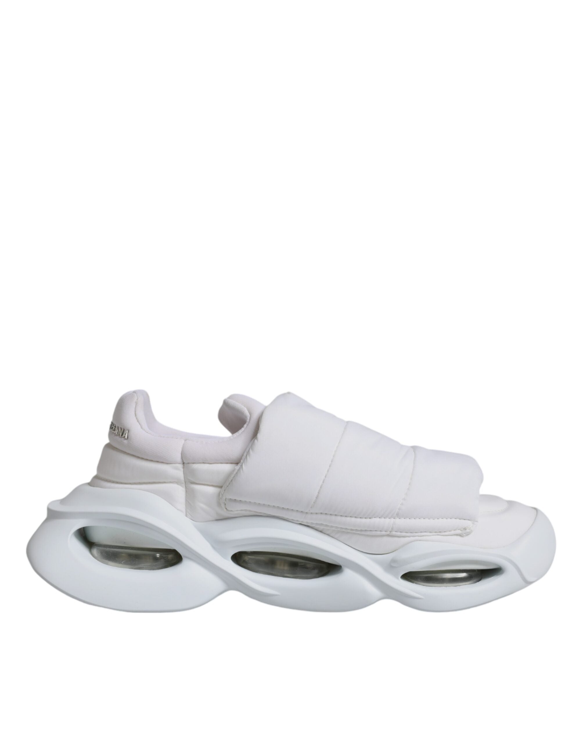 Witte, gevoerde stoffen lage sneakers