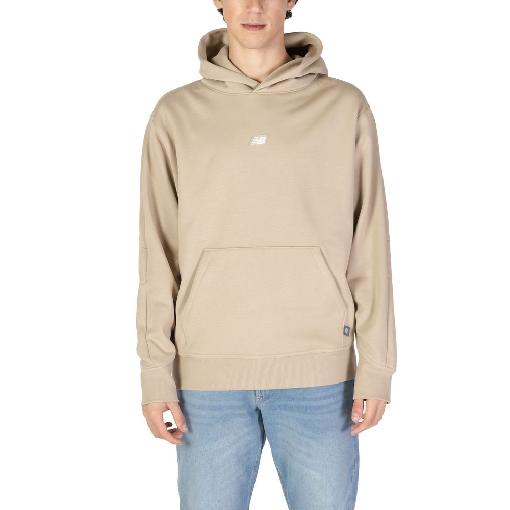 Beige hoodie van gerecycled polyester