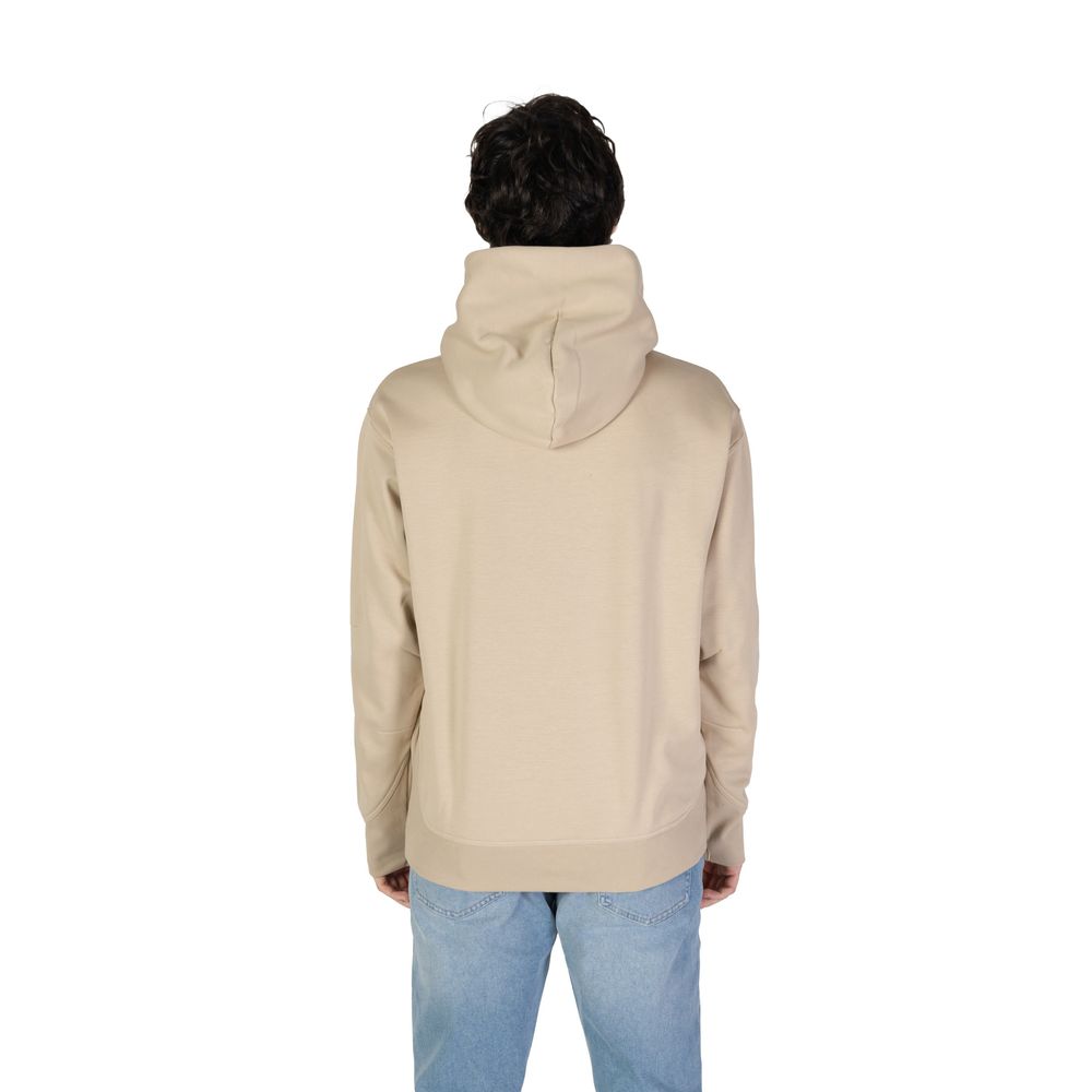 Beige hoodie van gerecycled polyester