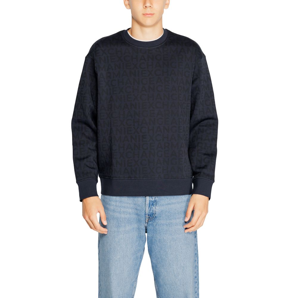 Blauwe katoenen sweater