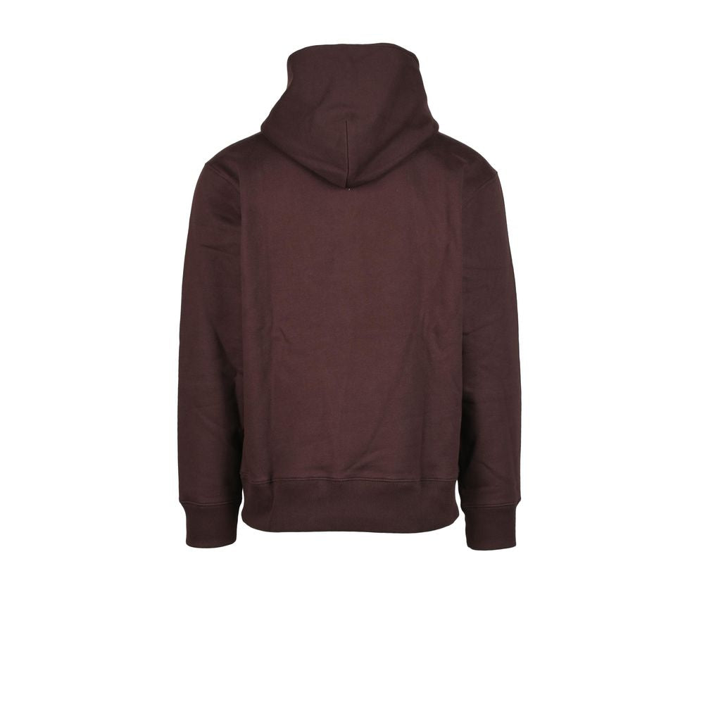 Bruine katoenen hoodie