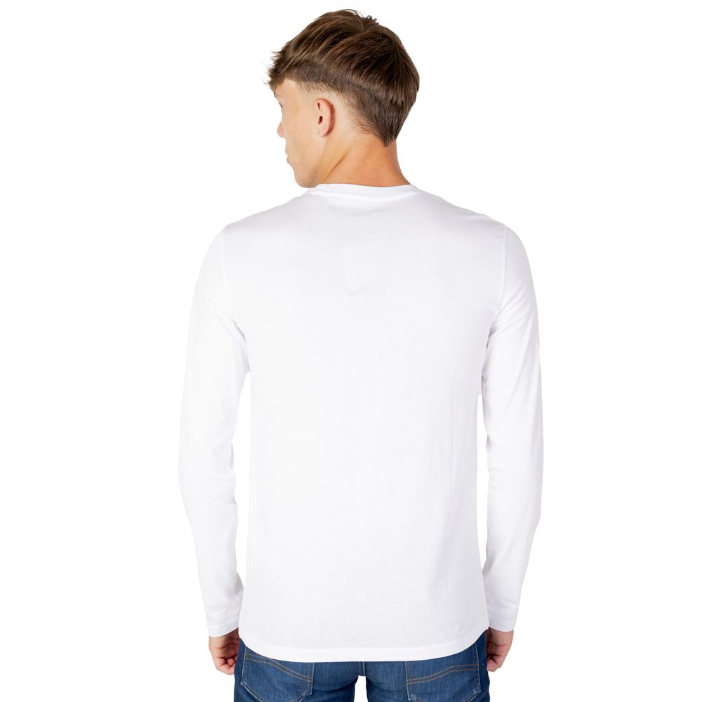 Witte katoenen lange mouw