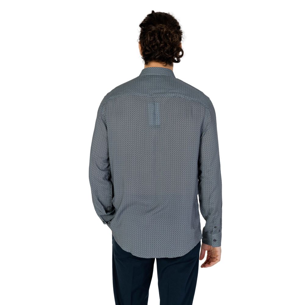 Grijs viscose overhemd