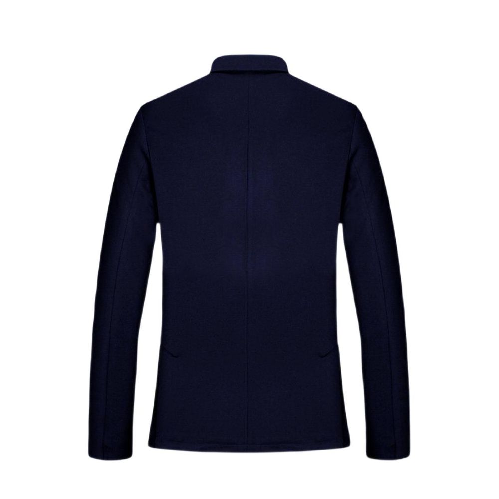 Blauwe viscose blazer