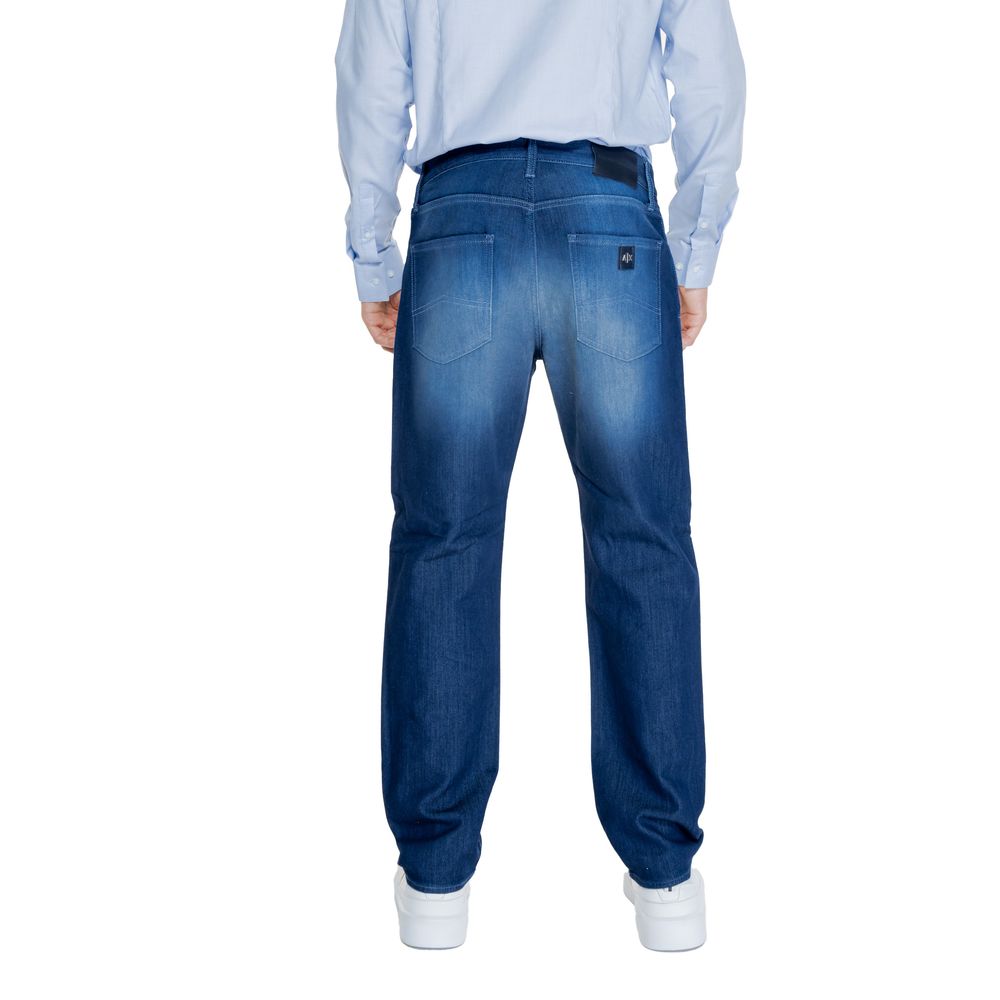 Blauwe katoenen skinny broek