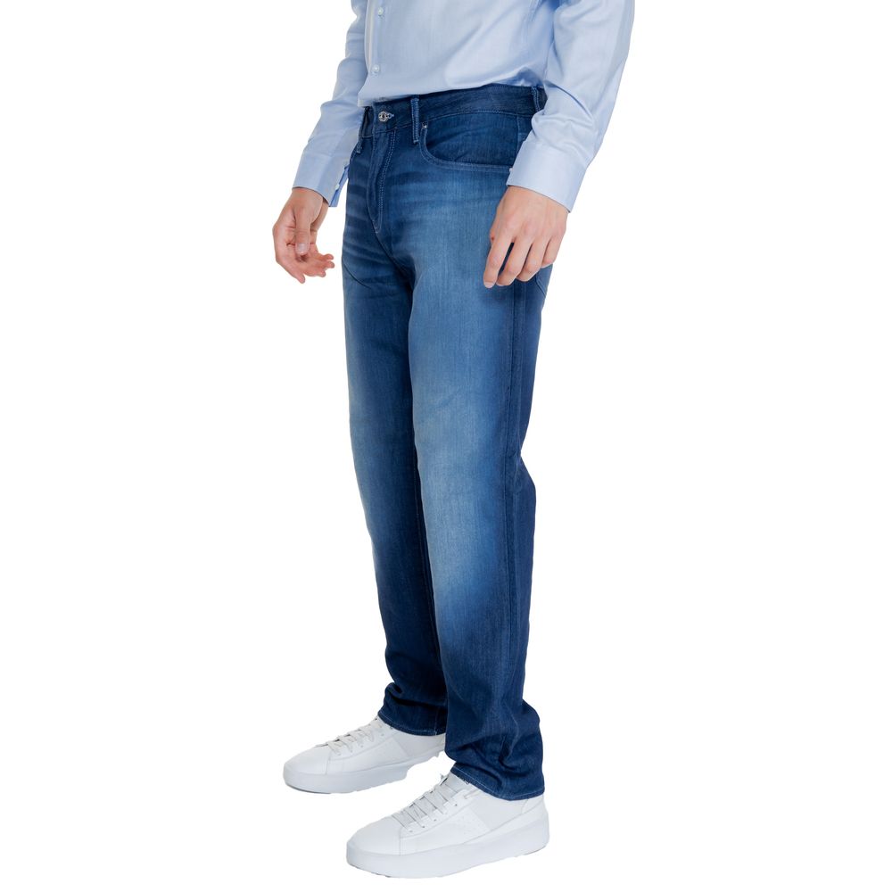 Blauwe katoenen skinny broek
