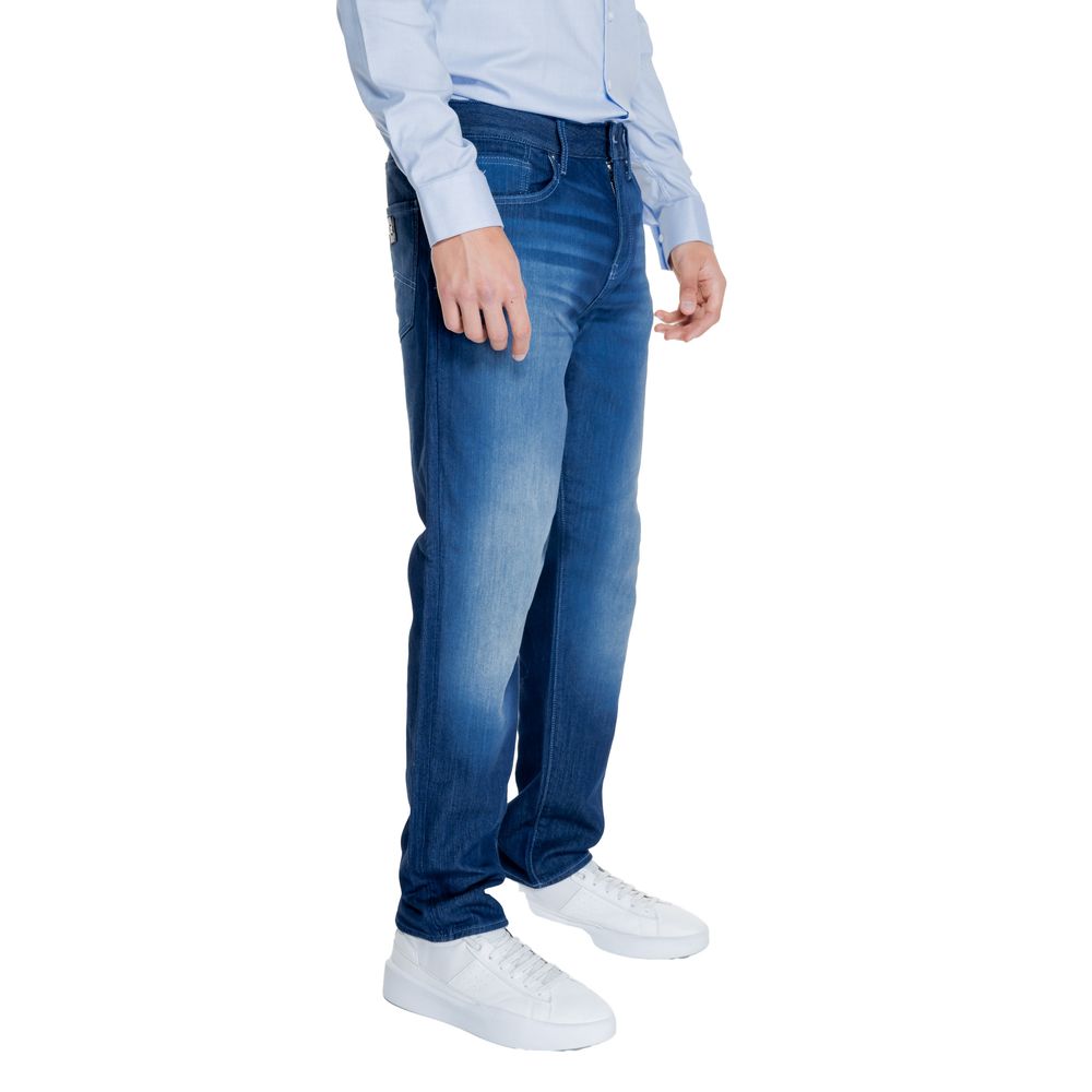 Blauwe katoenen skinny broek
