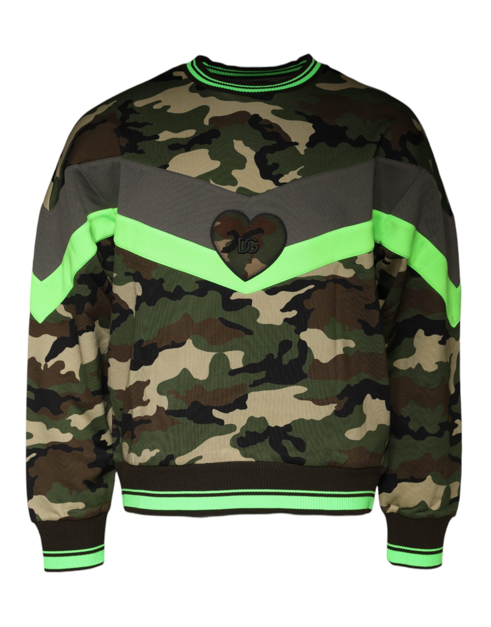 Veelkleurige camouflage sweatshirttrui