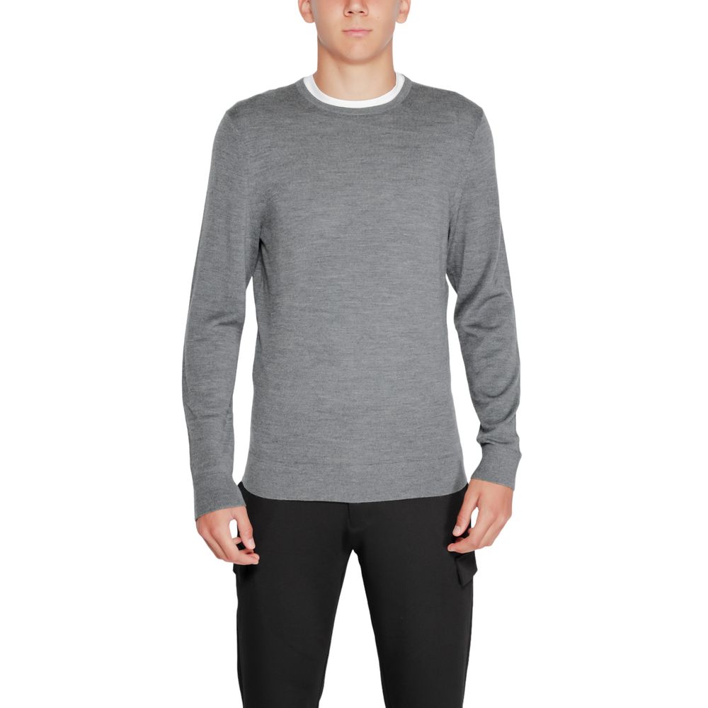 Grijze gerecyclede wollen sportkleding