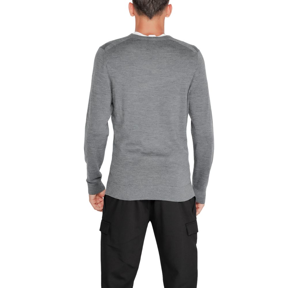 Grijze gerecyclede wollen sportkleding