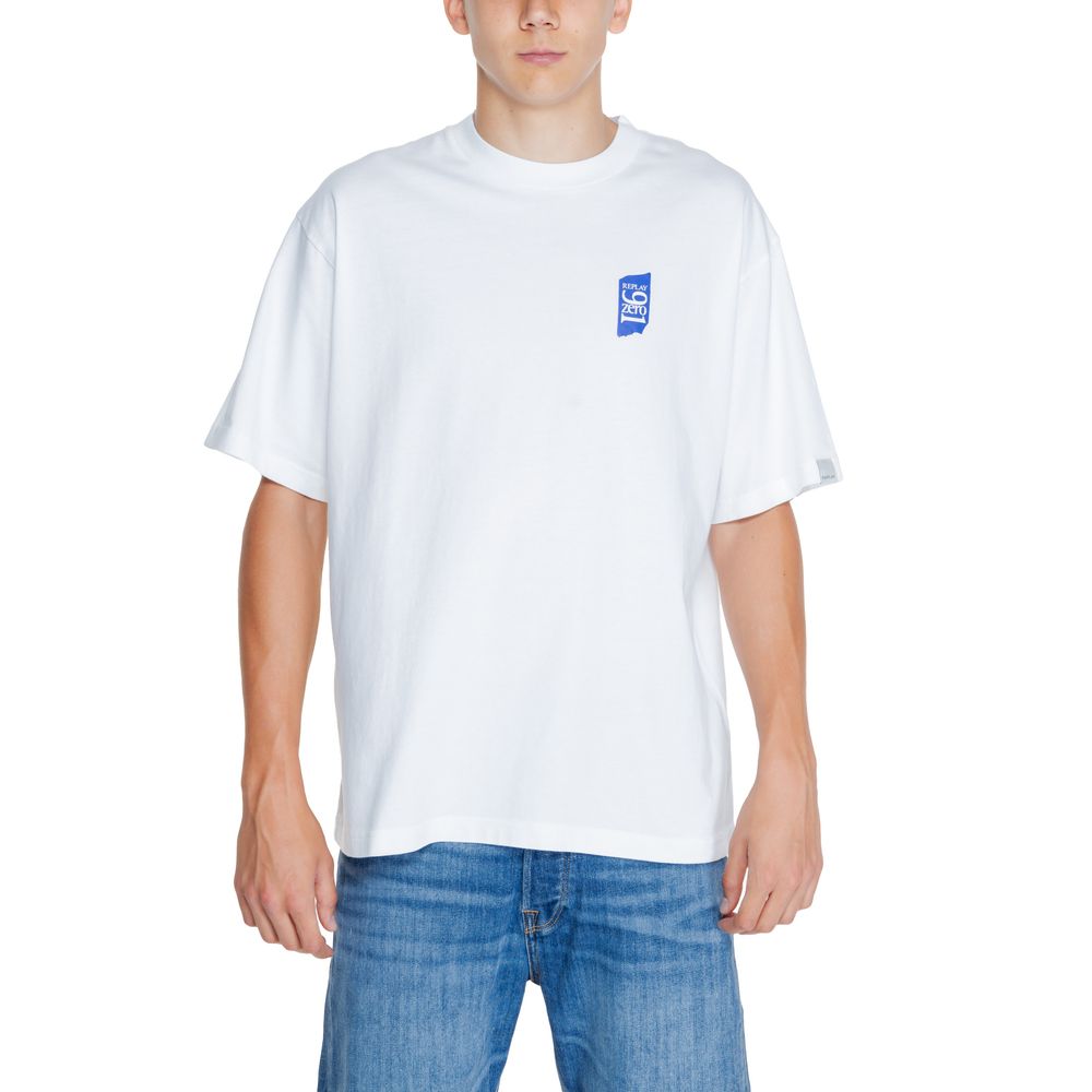 Wit katoenen T-shirt