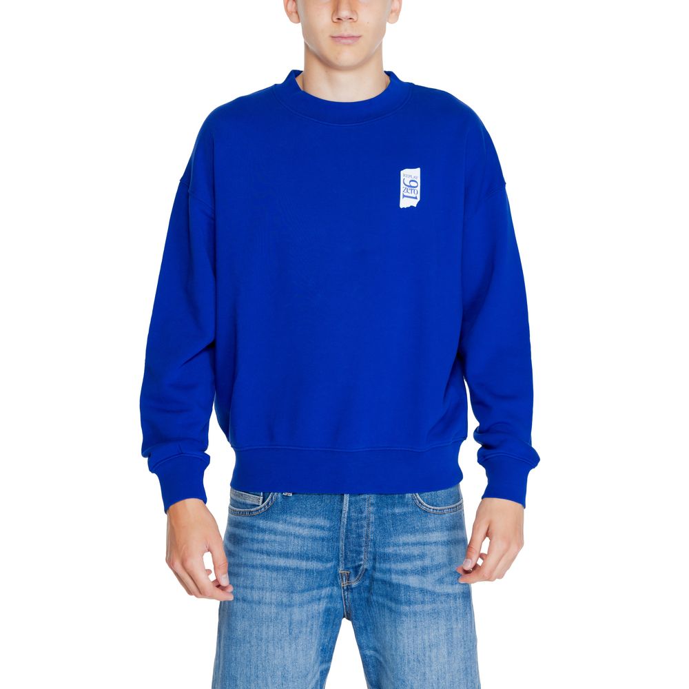Blauwe katoenen sweater