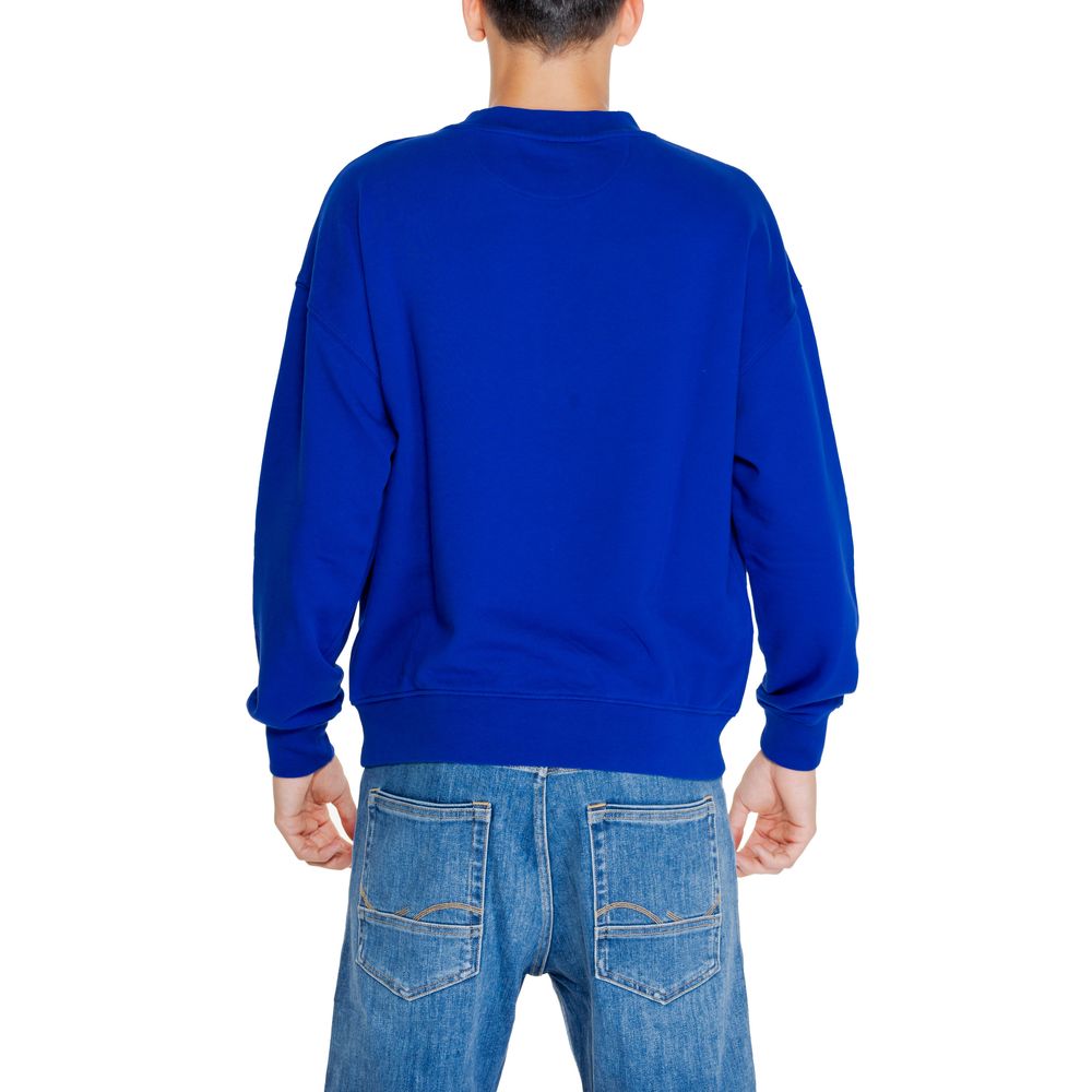 Blauwe katoenen sweater