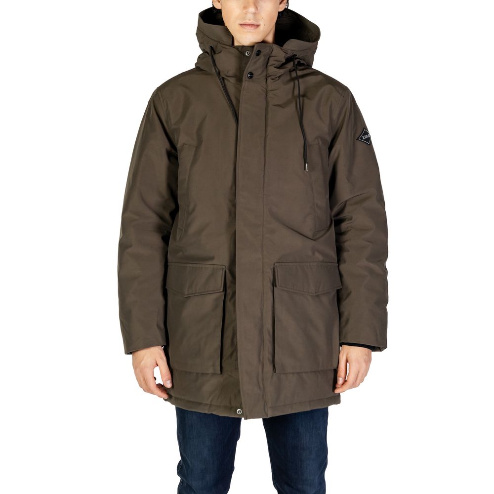 Groene polyamide parka