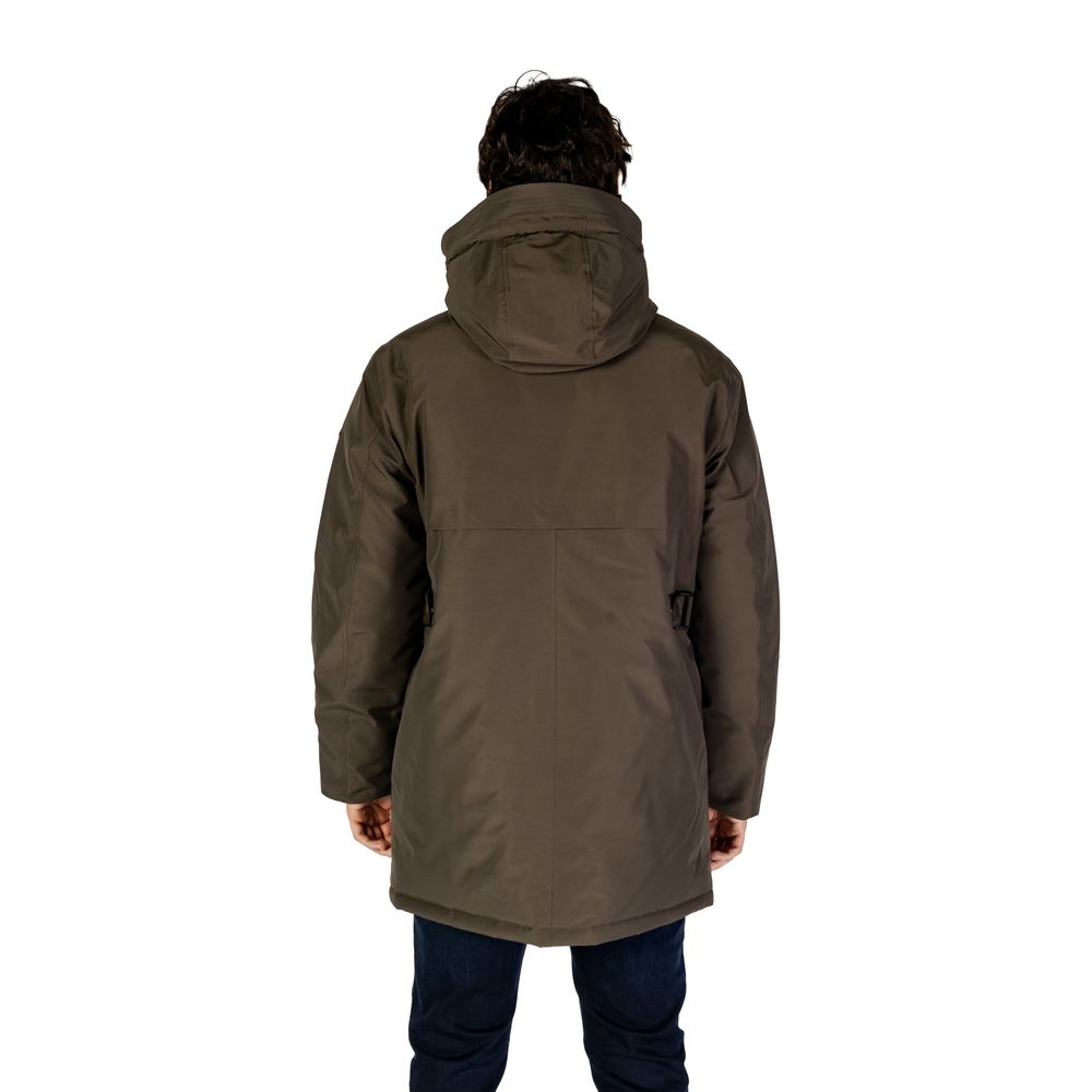 Groene polyamide parka