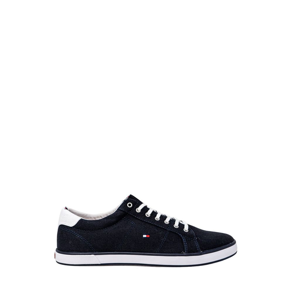 Blauwe katoenen sneaker
