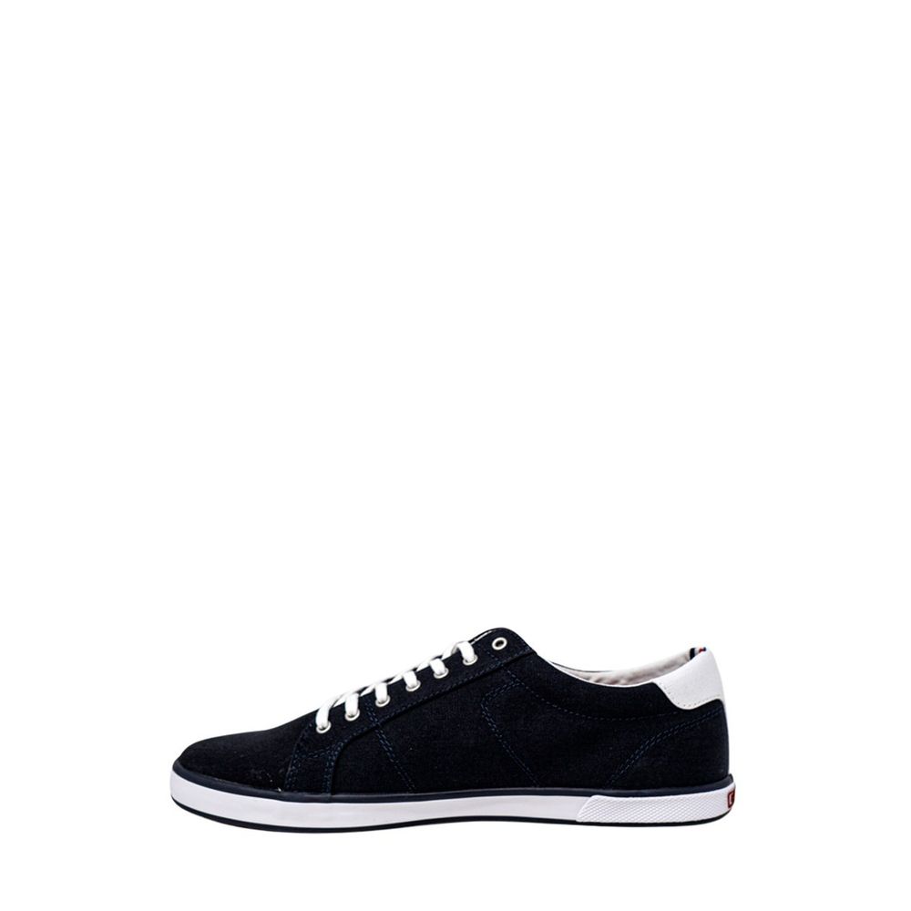Blauwe katoenen sneaker