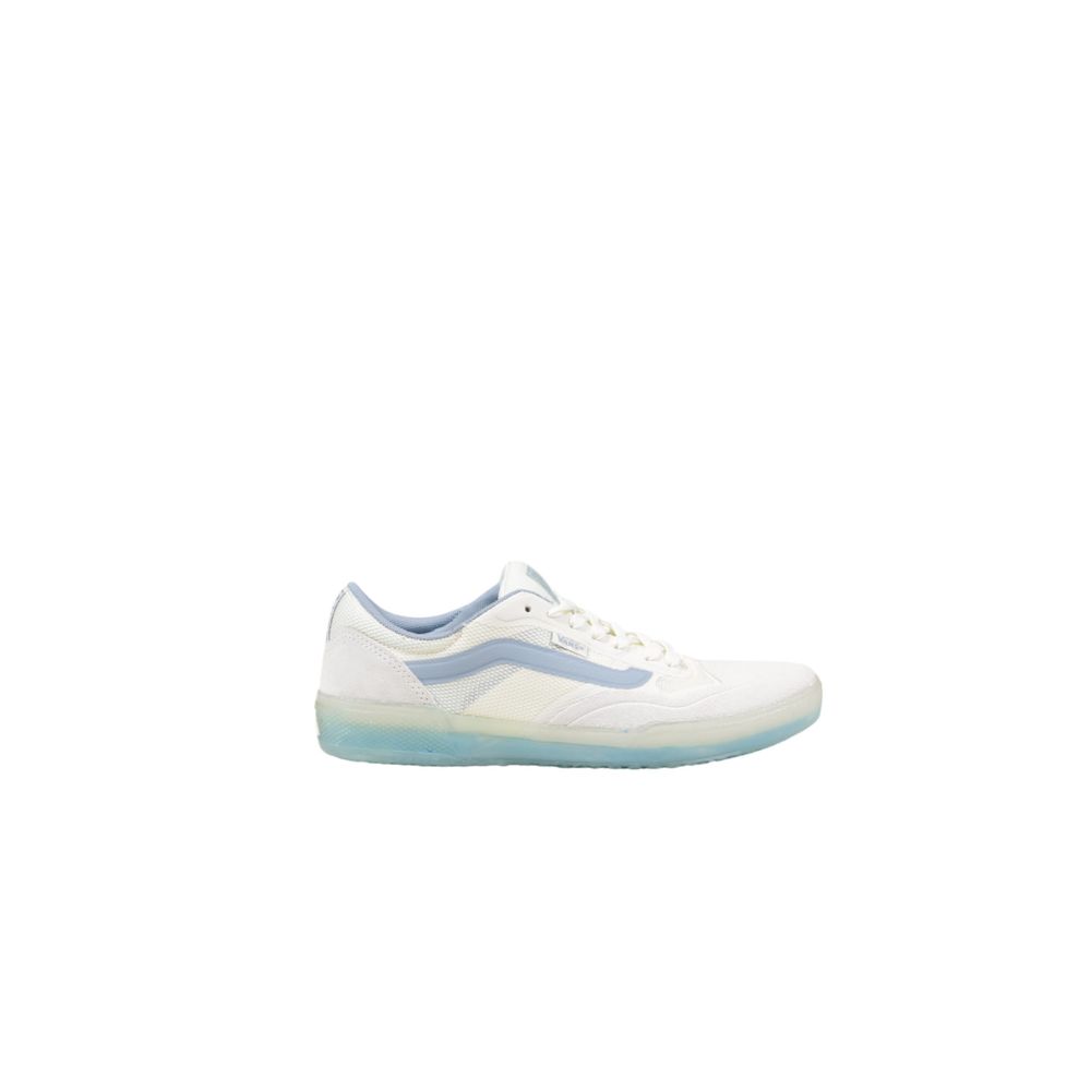 Blauwe leren sneaker
