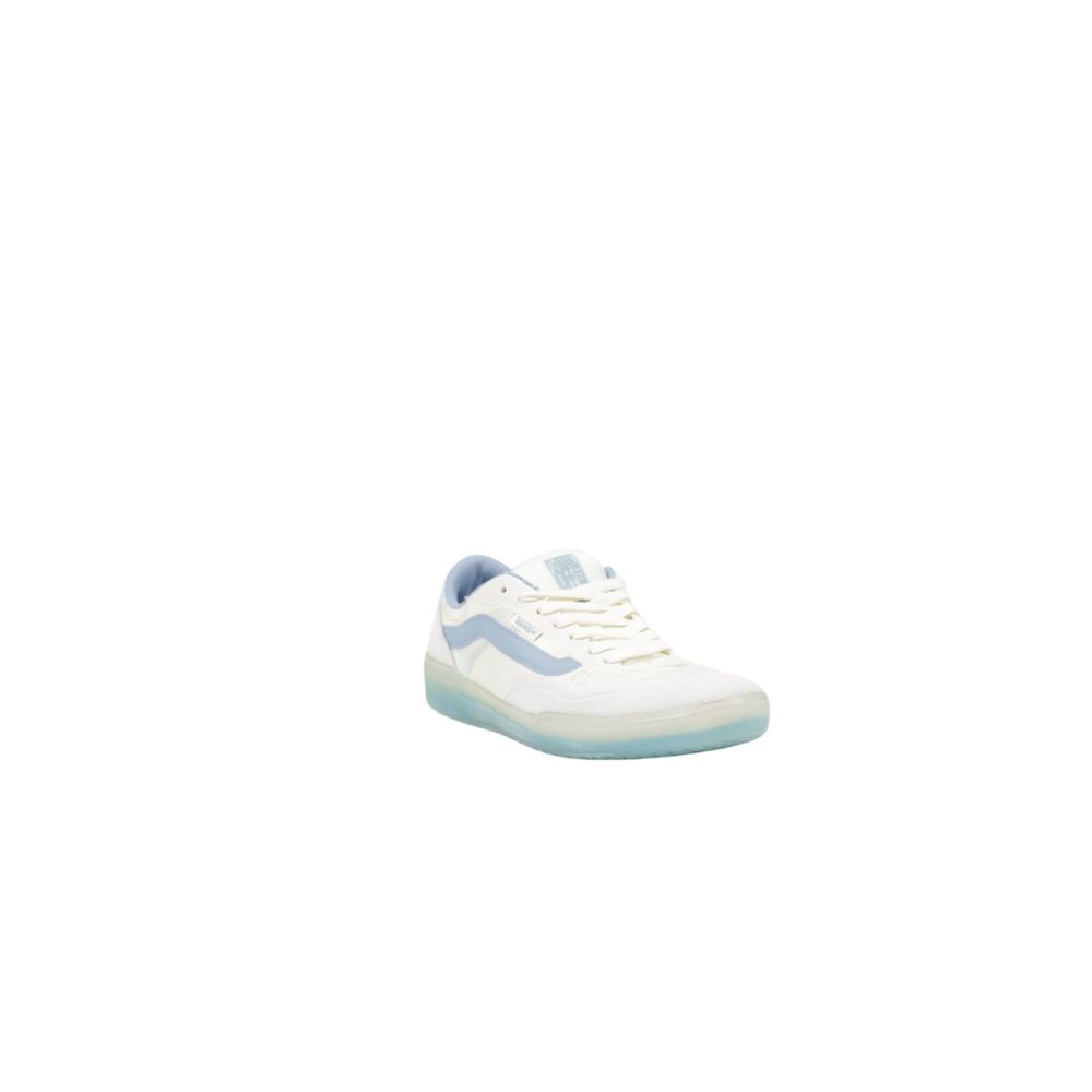 Blauwe leren sneaker