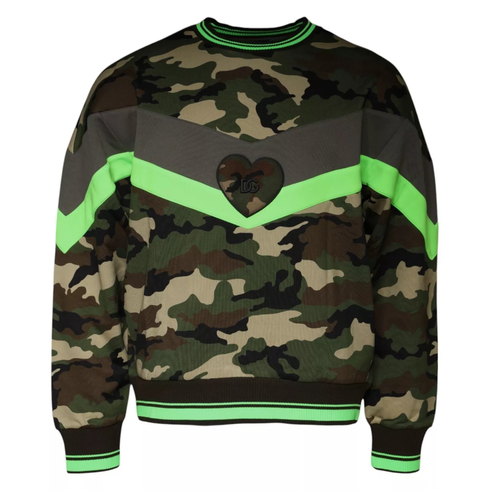 Veelkleurige camouflage sweatshirttrui