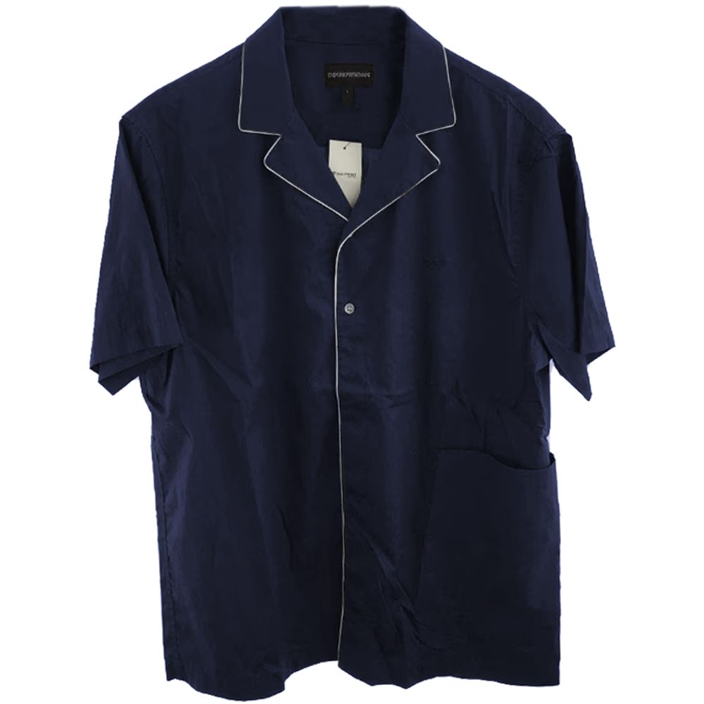 Blauw katoenen overhemd