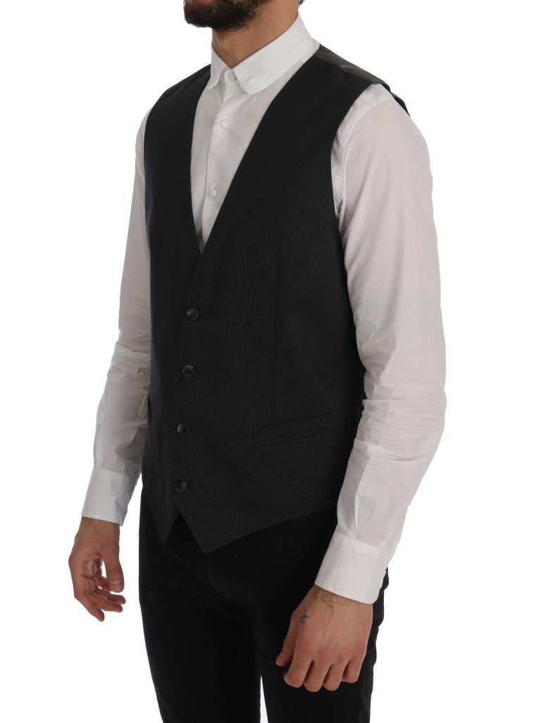Grijs STAFF katoenen rayon vest