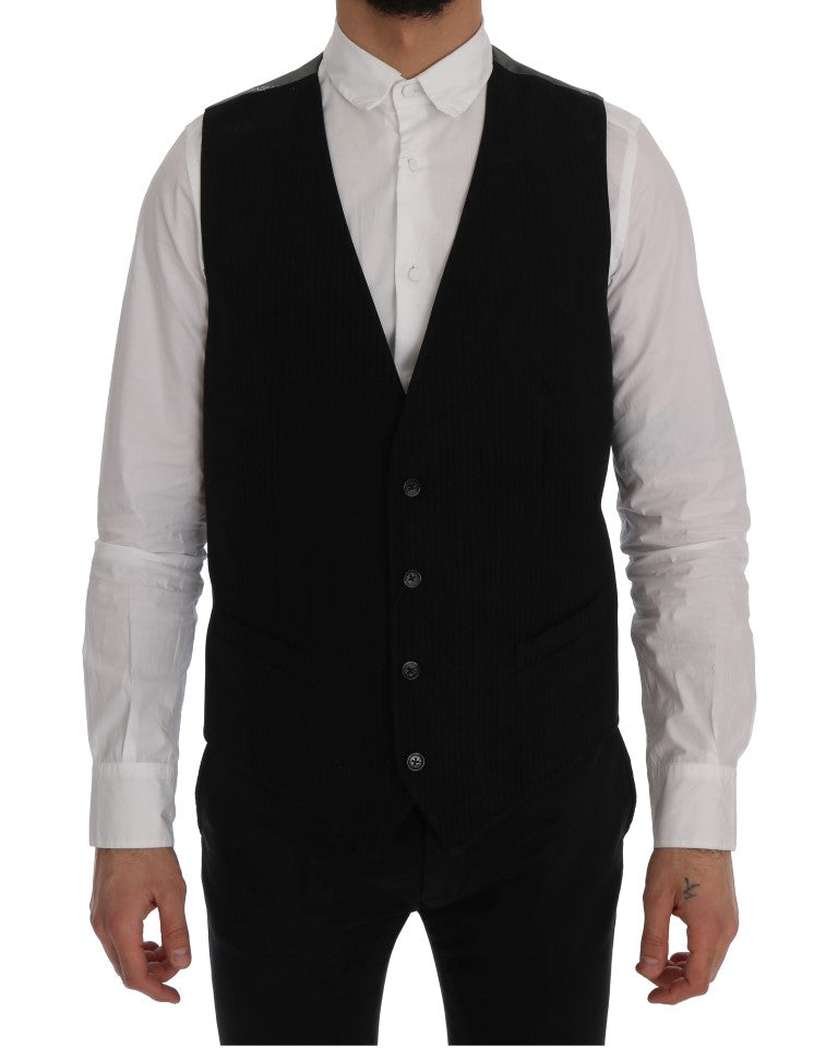 Zwart STAFF katoenen rayon vest