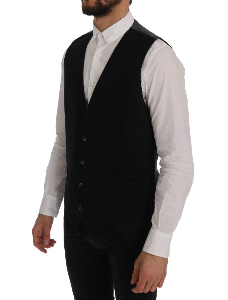 Zwart STAFF katoenen rayon vest